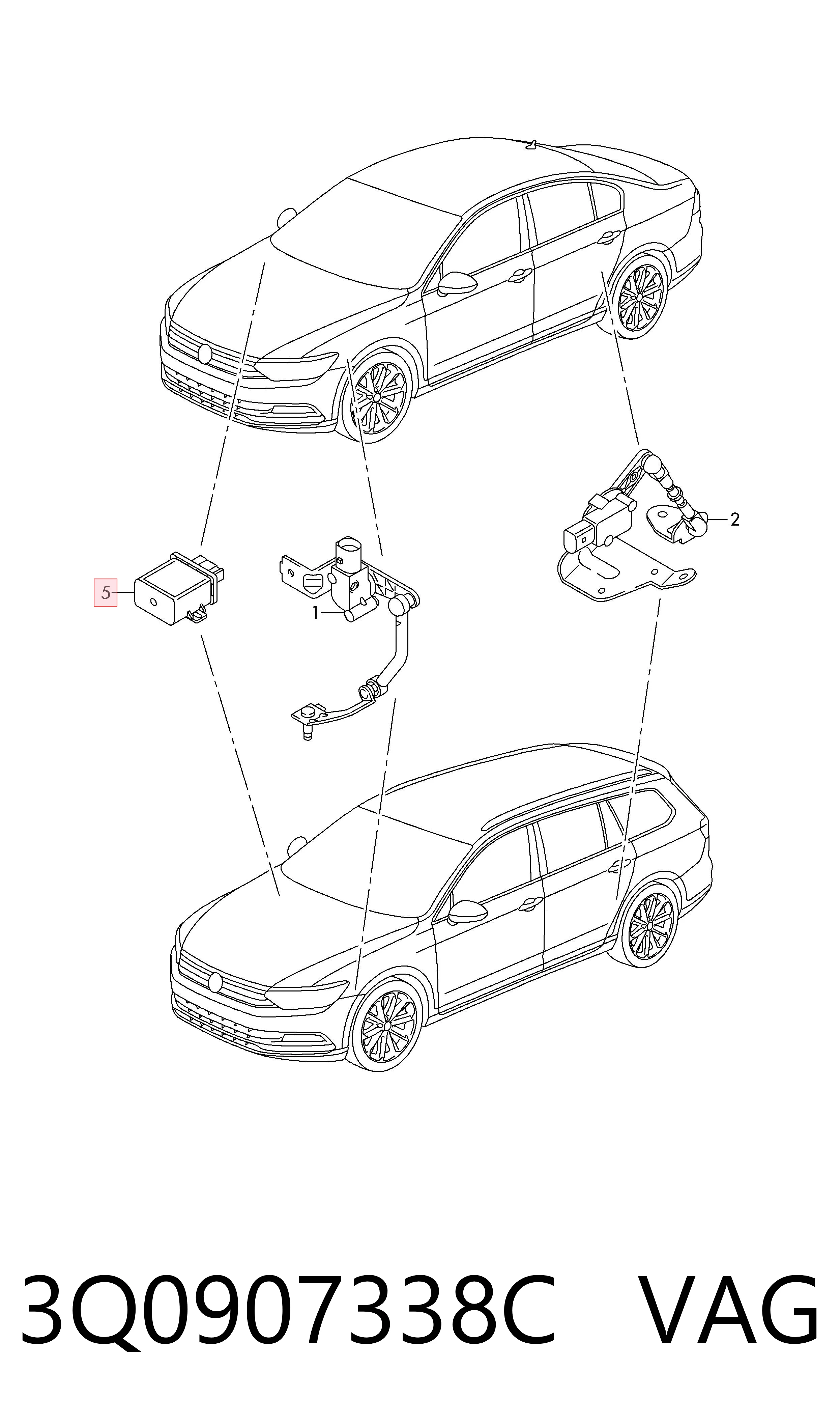 3Q0907338C VAG Sterownik oświetleniem adaptacyjnym