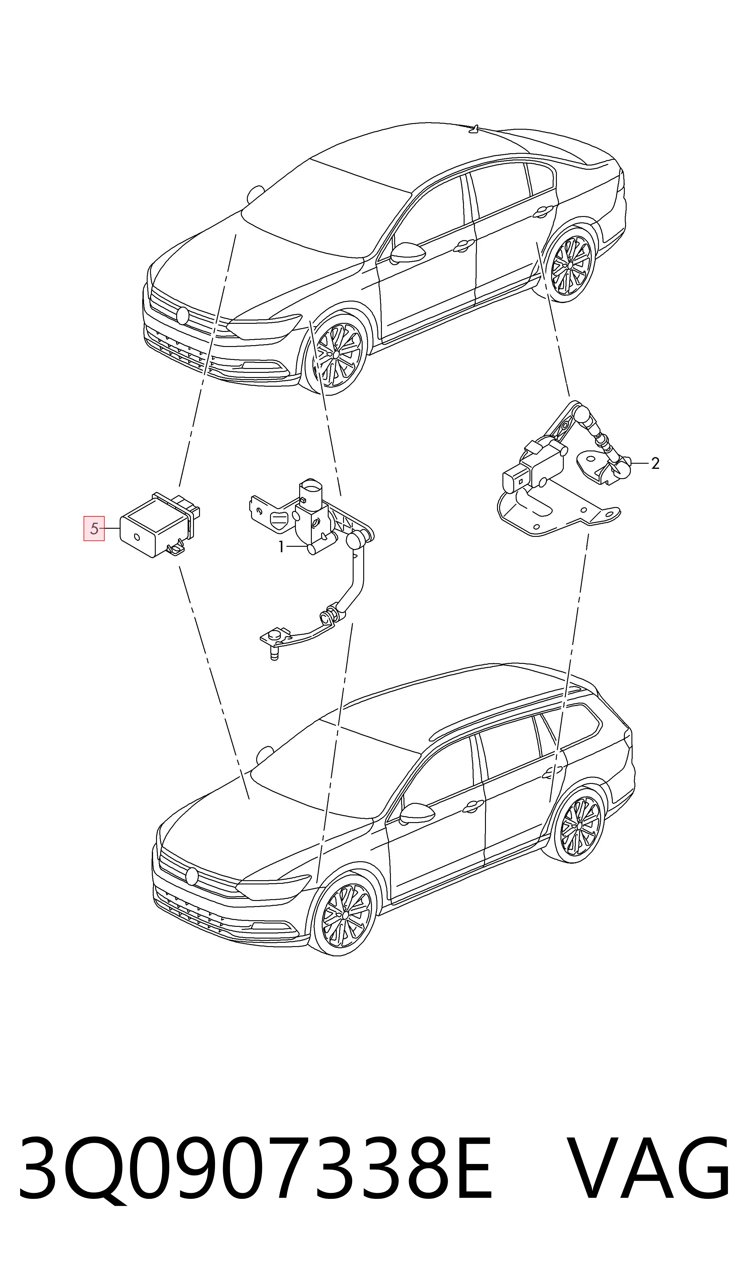 3Q0907338E VAG Sterownik oświetleniem adaptacyjnym
