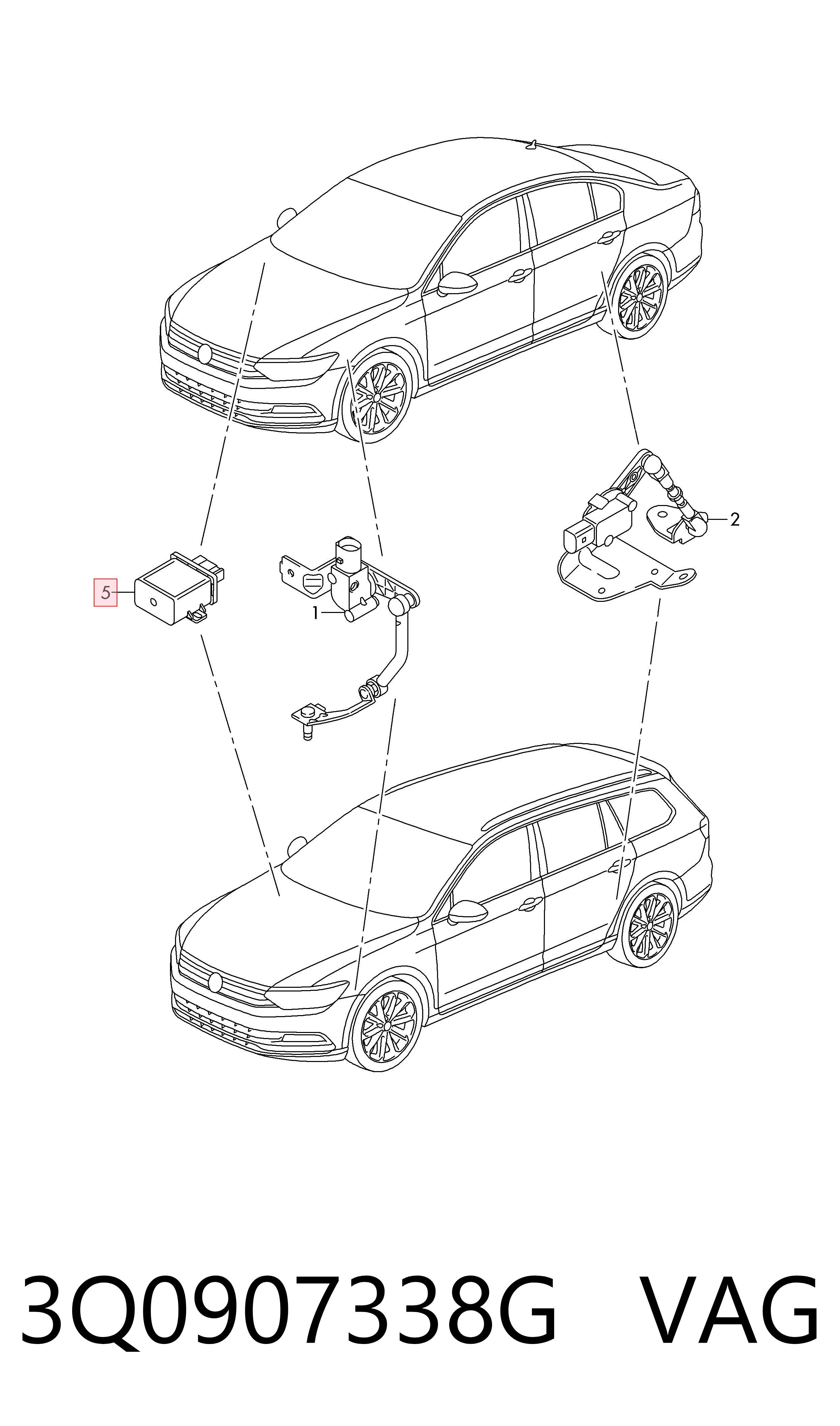 3Q0907338G VAG Sterownik oświetleniem adaptacyjnym