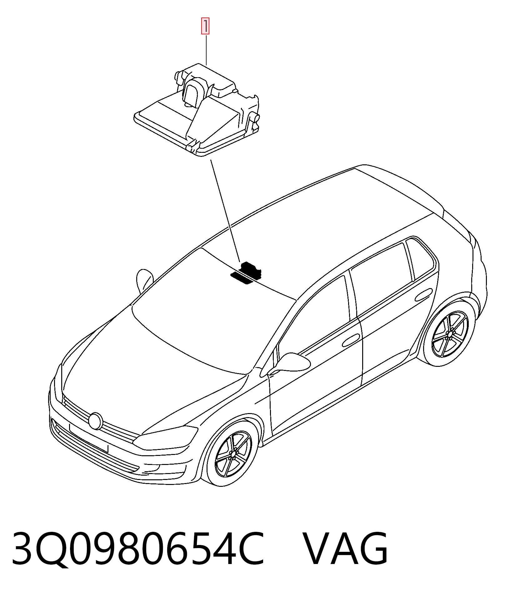 3Q0980654C VAG Kamera systemu zapewnienia widoczności