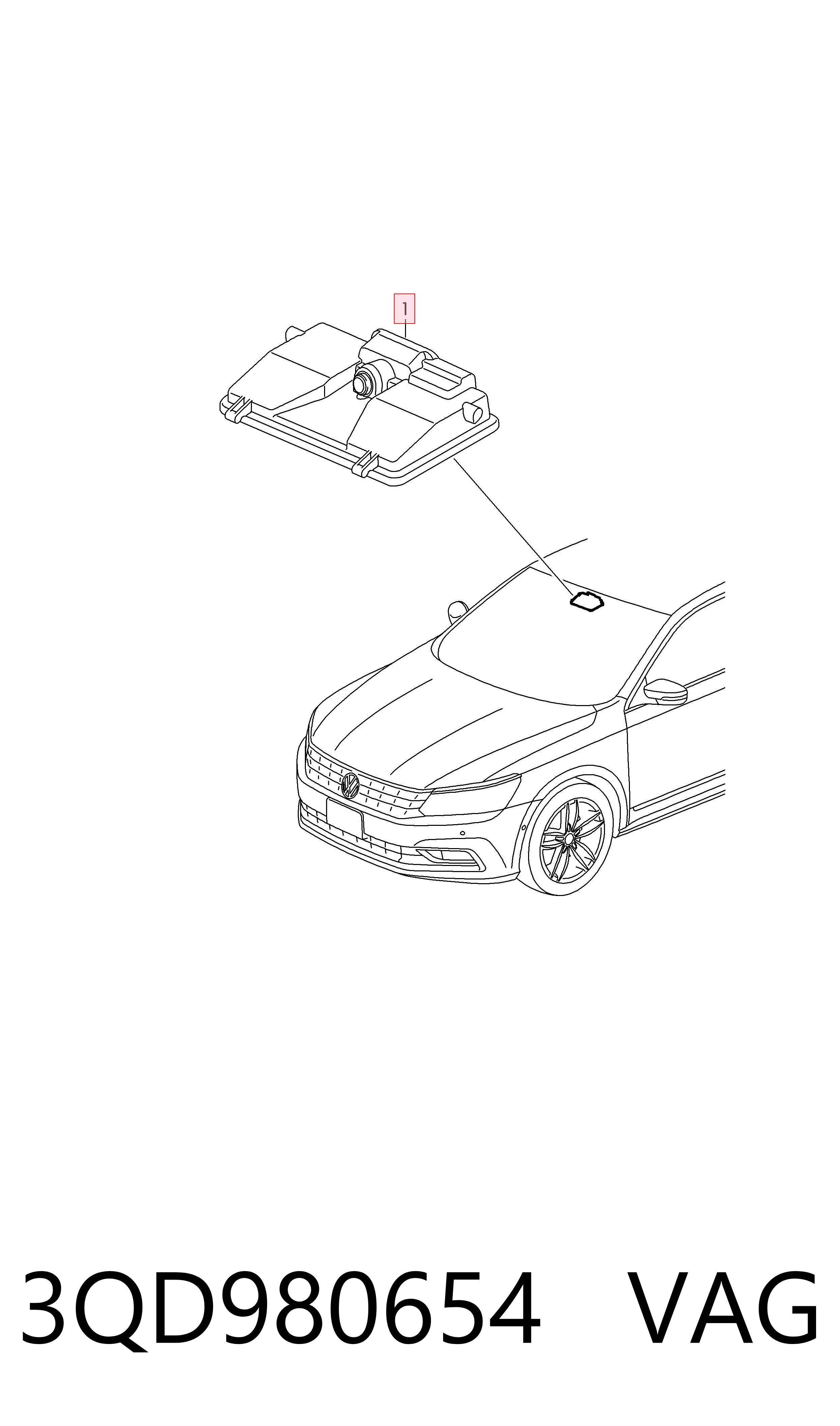 3QD980654 VAG Kamera systemu zapewnienia widoczności