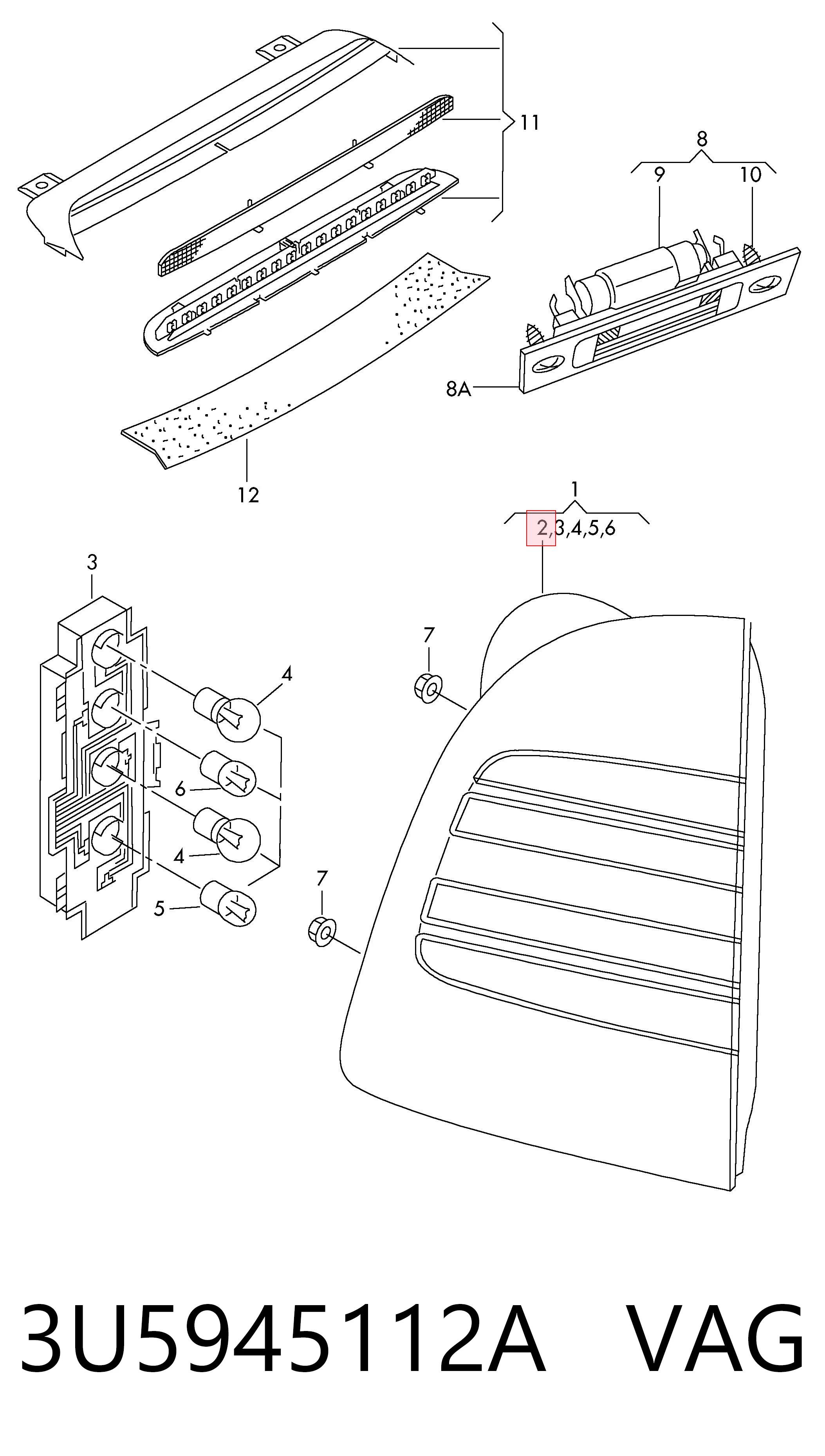 3U5945112A VAG