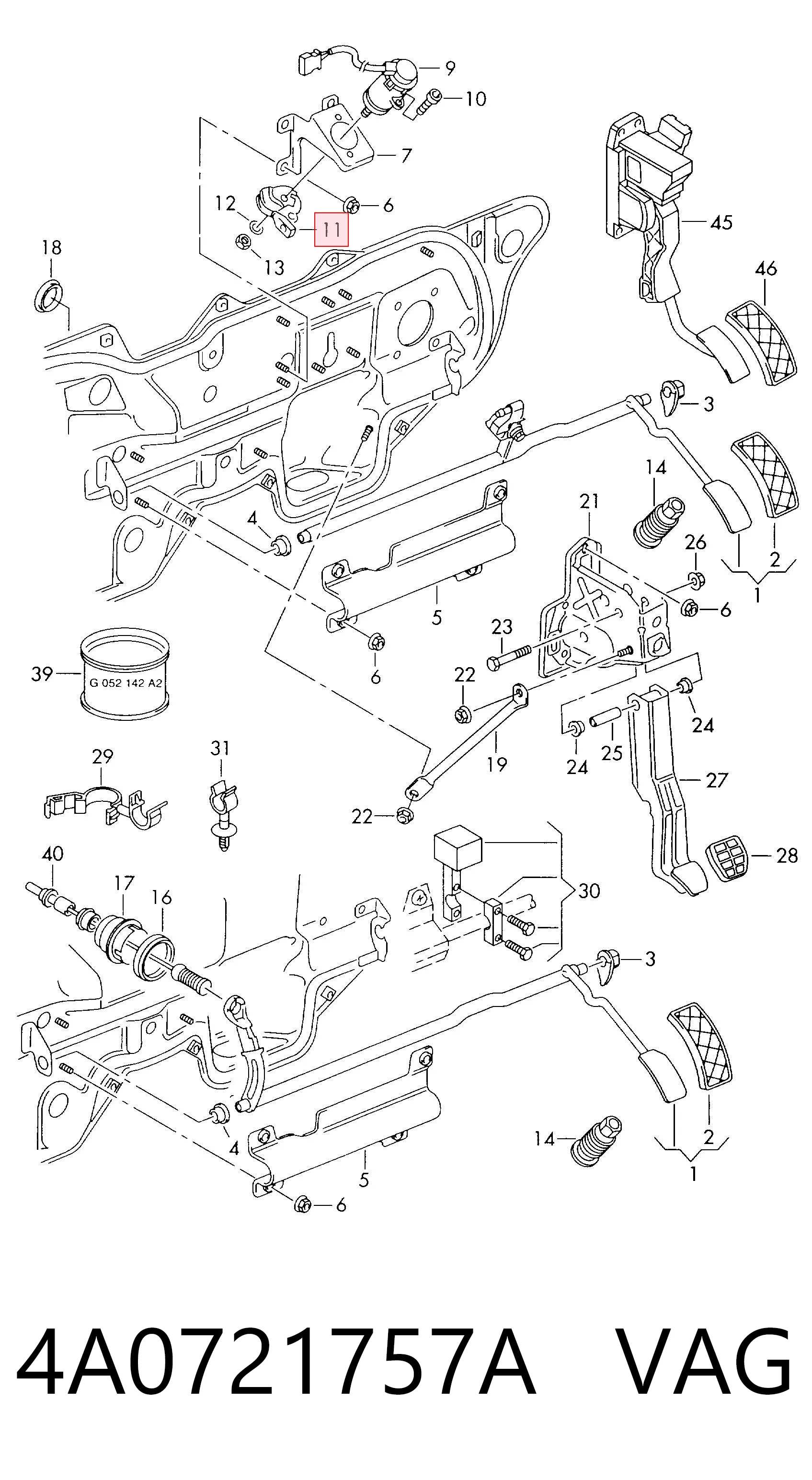4A0721757A VAG Linka gazu