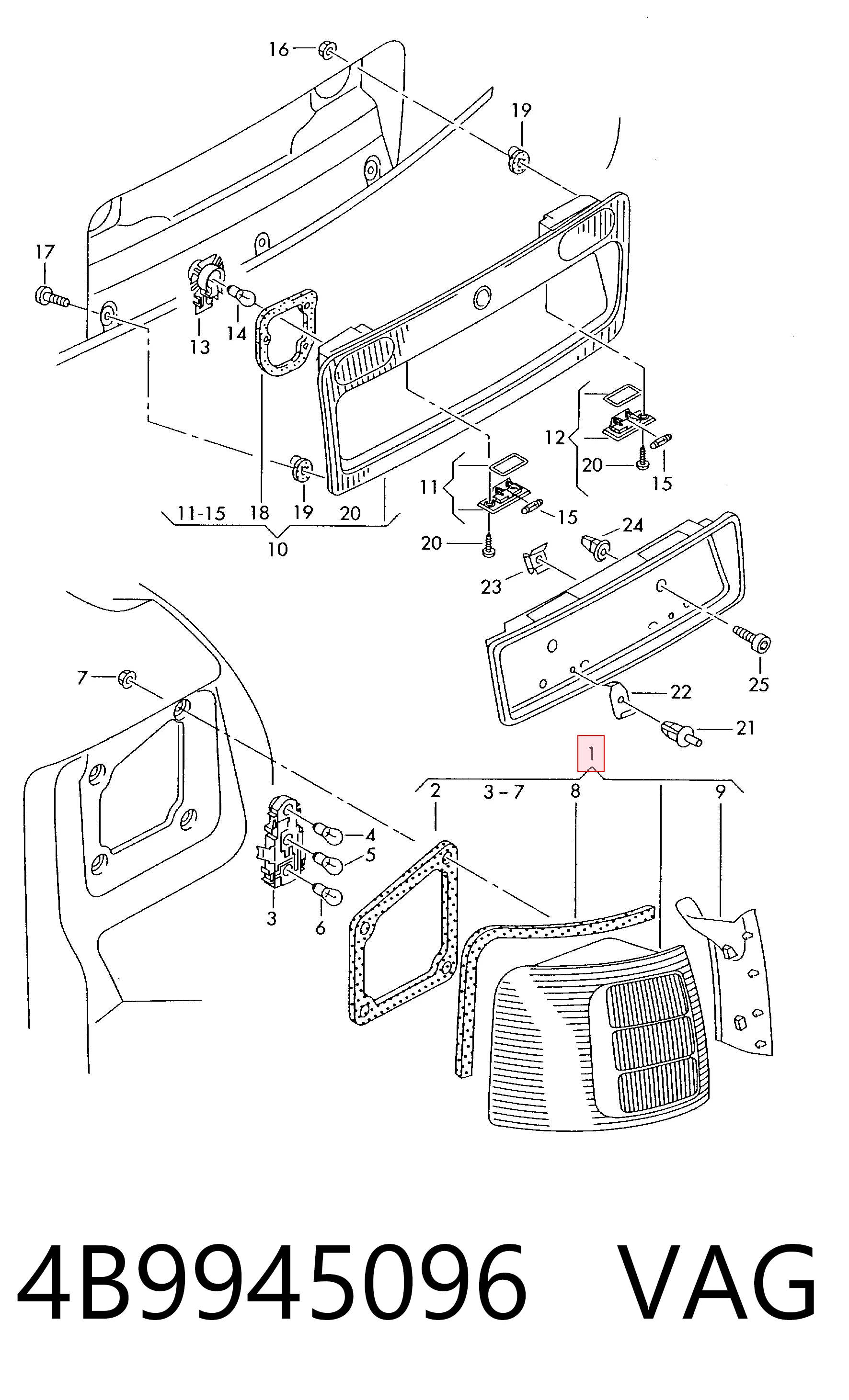  Lampa zespolona tylna prawa Audi A6 