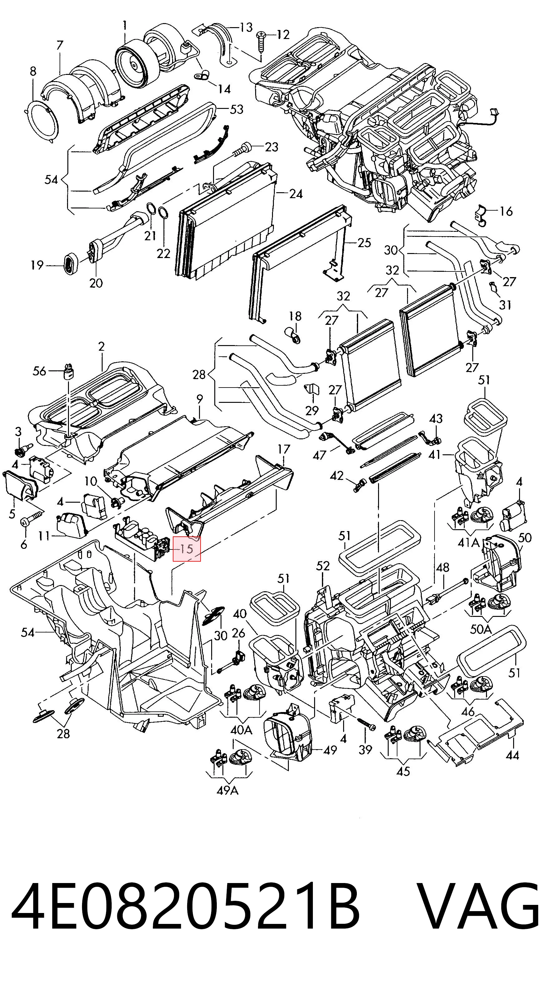 Rezystor wentylatora nagrzewnicy (ogrzewacza kabiny) do Audi A8 D3 4E2, 4E8