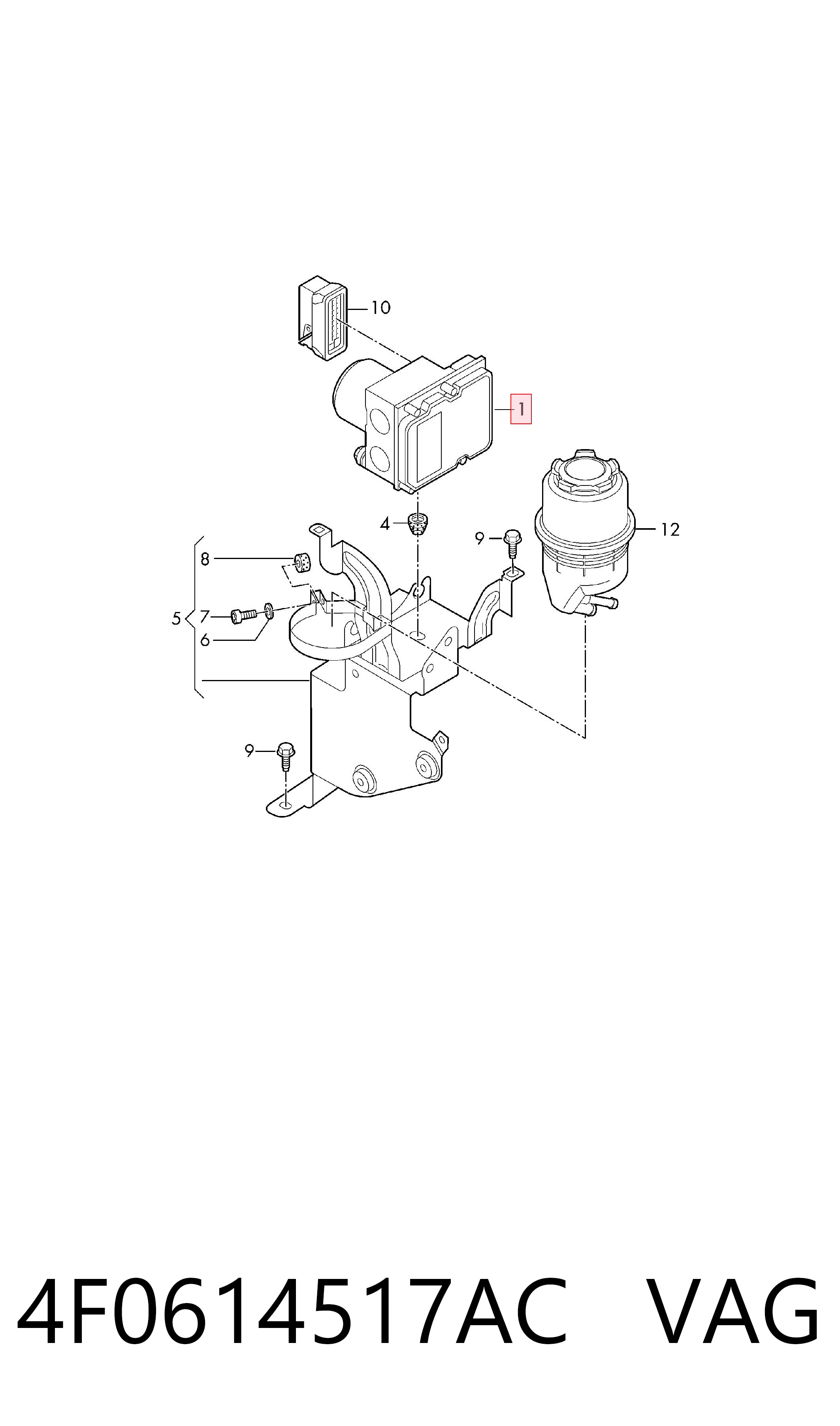 Do koszyka Sterownik ABS  hydrauliczny Audi A6 C6 4F2