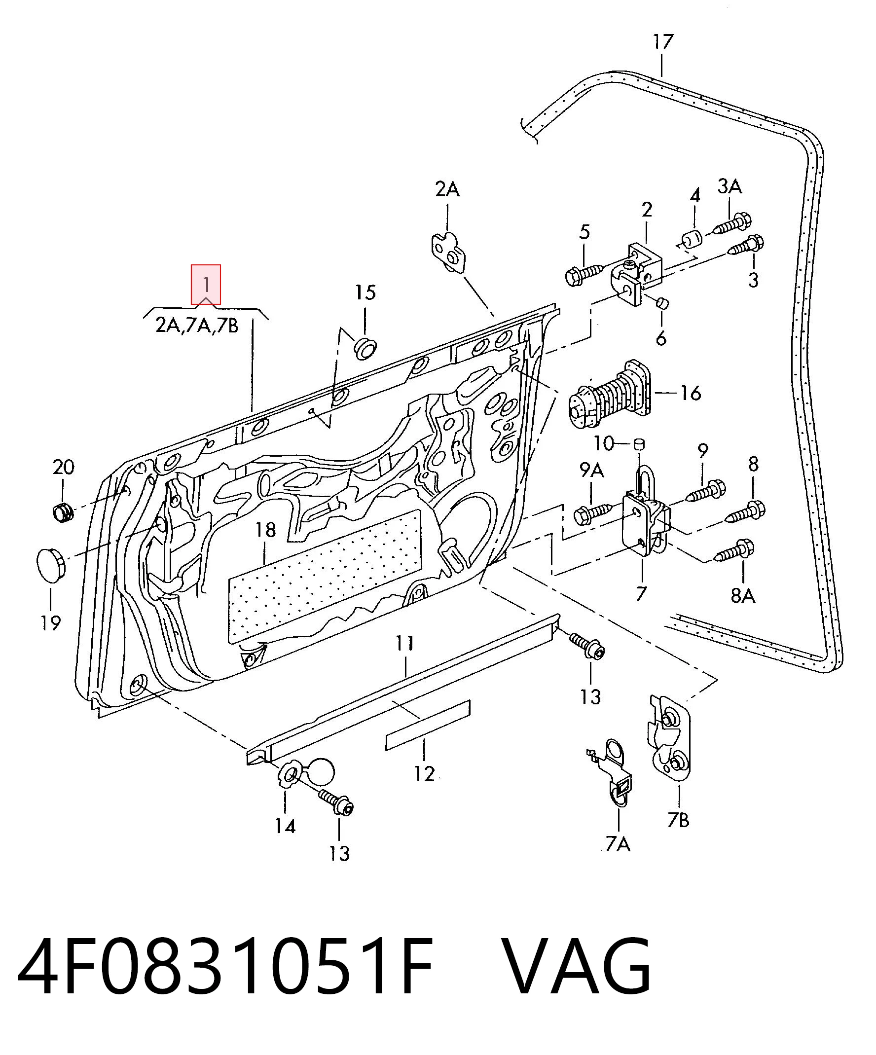 Drzwi przednie lewe do Audi A6 C6 4F2