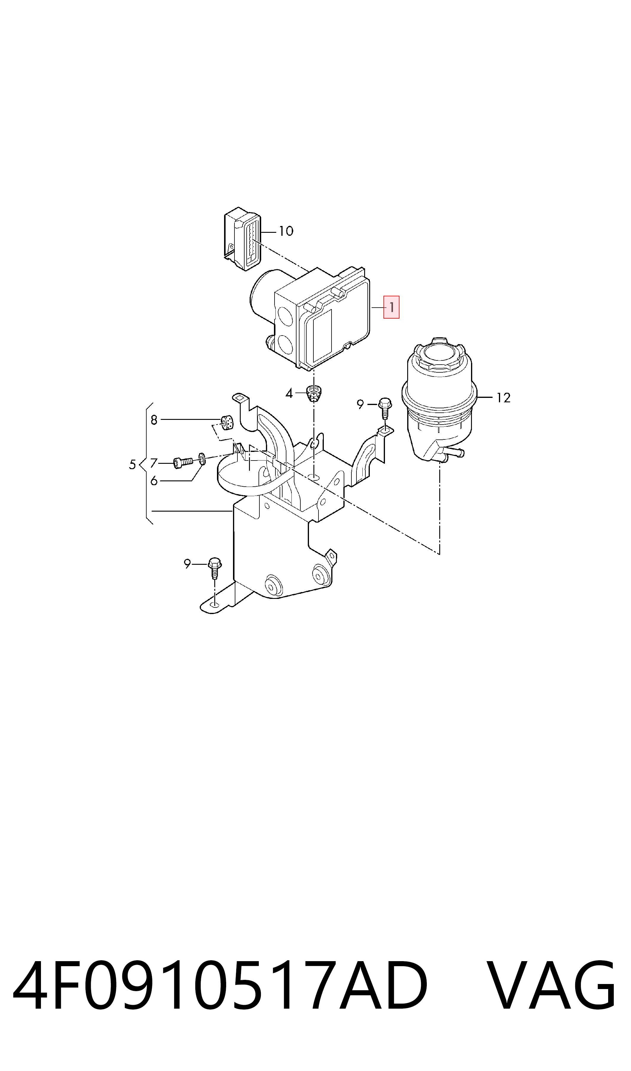  Sterownik ABS  hydrauliczny Audi A6 