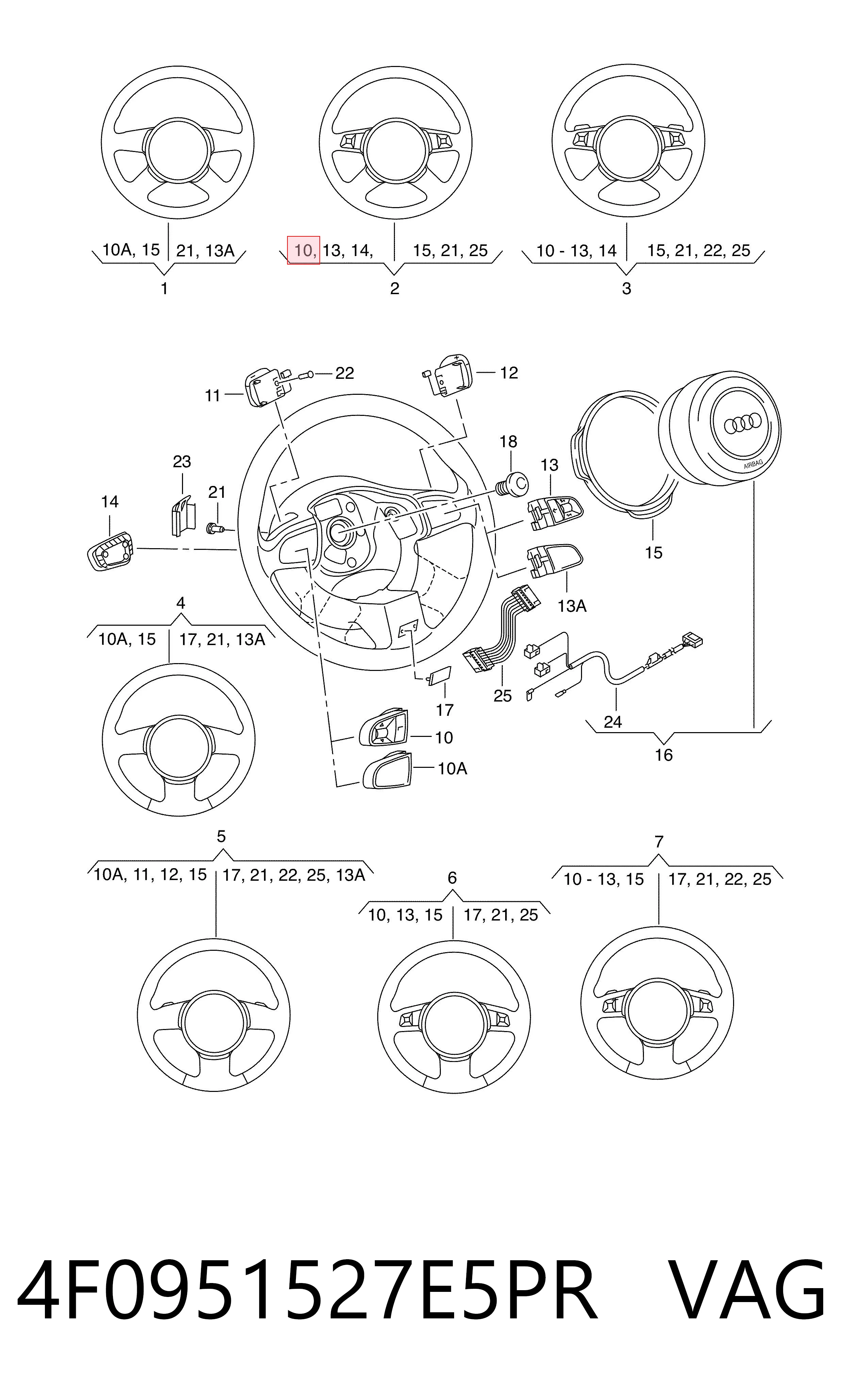 4F0951527E5PR VAG
