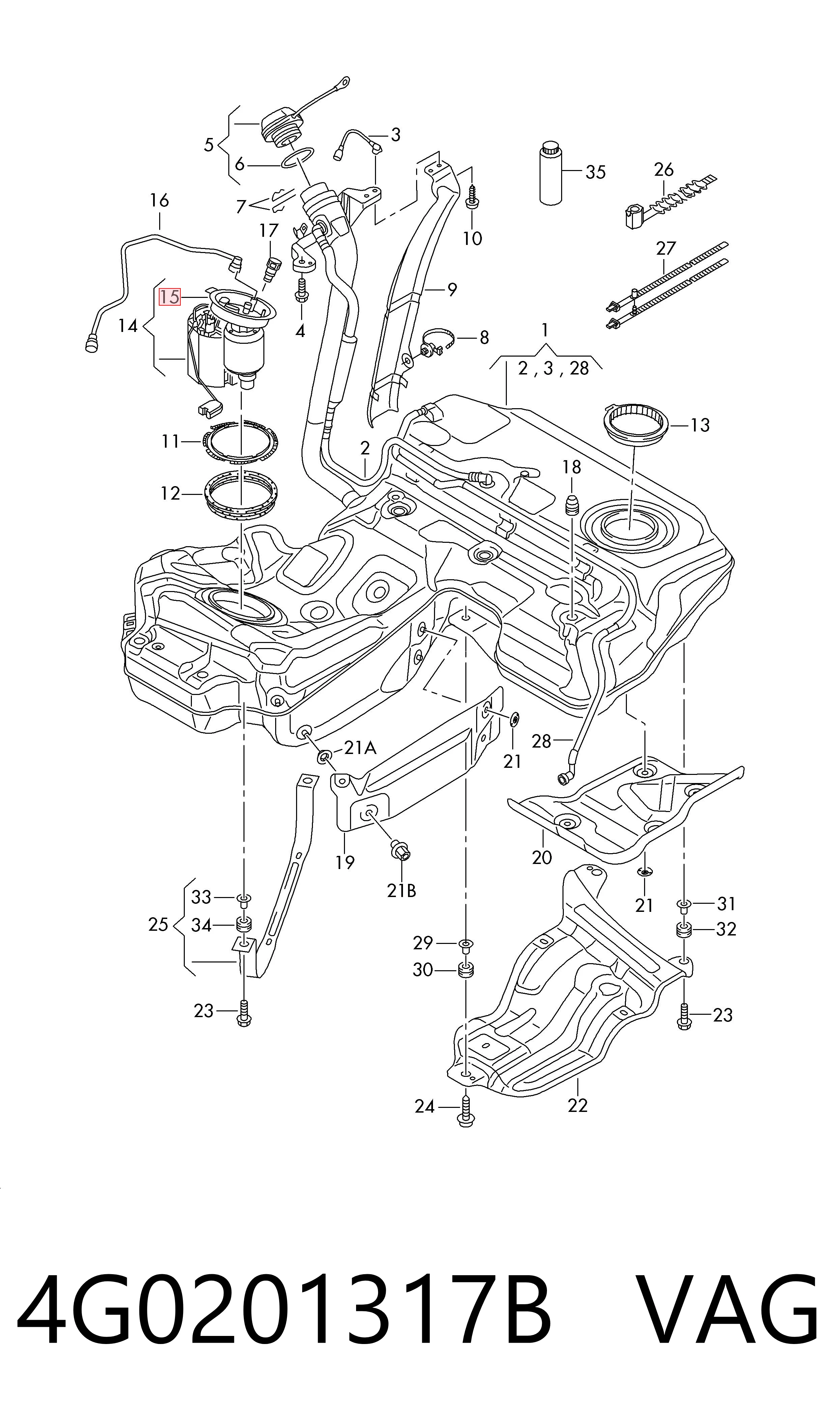 4G0201317B VAG Filtr paliwa