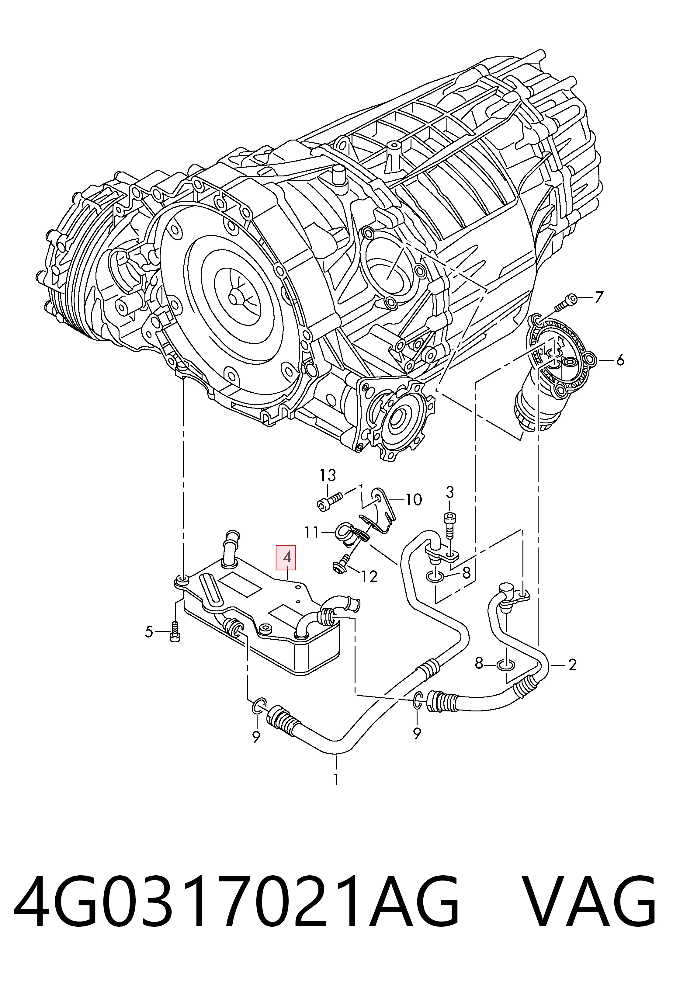 Chłodnica automatycznej/mechanicznej skrzyni biegów VAG 4G0317021AG cena, od 52,11 USD