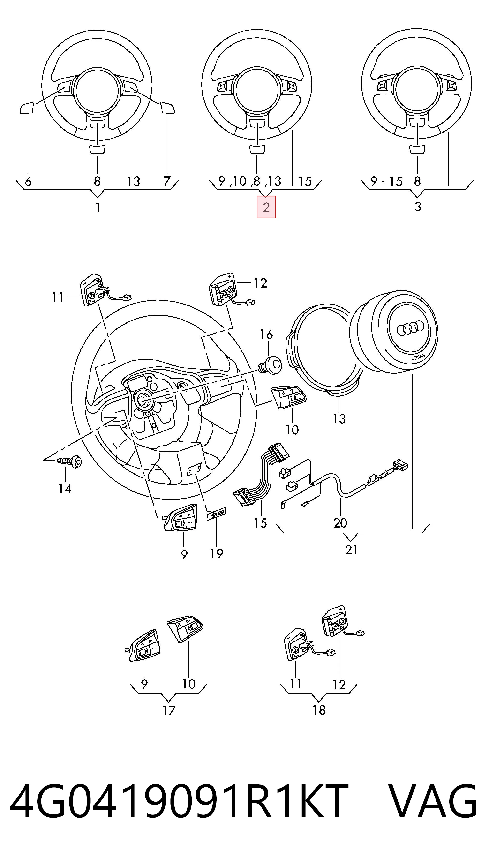 Do koszyka Kierownica Audi A6 C7 4G2, 4GC