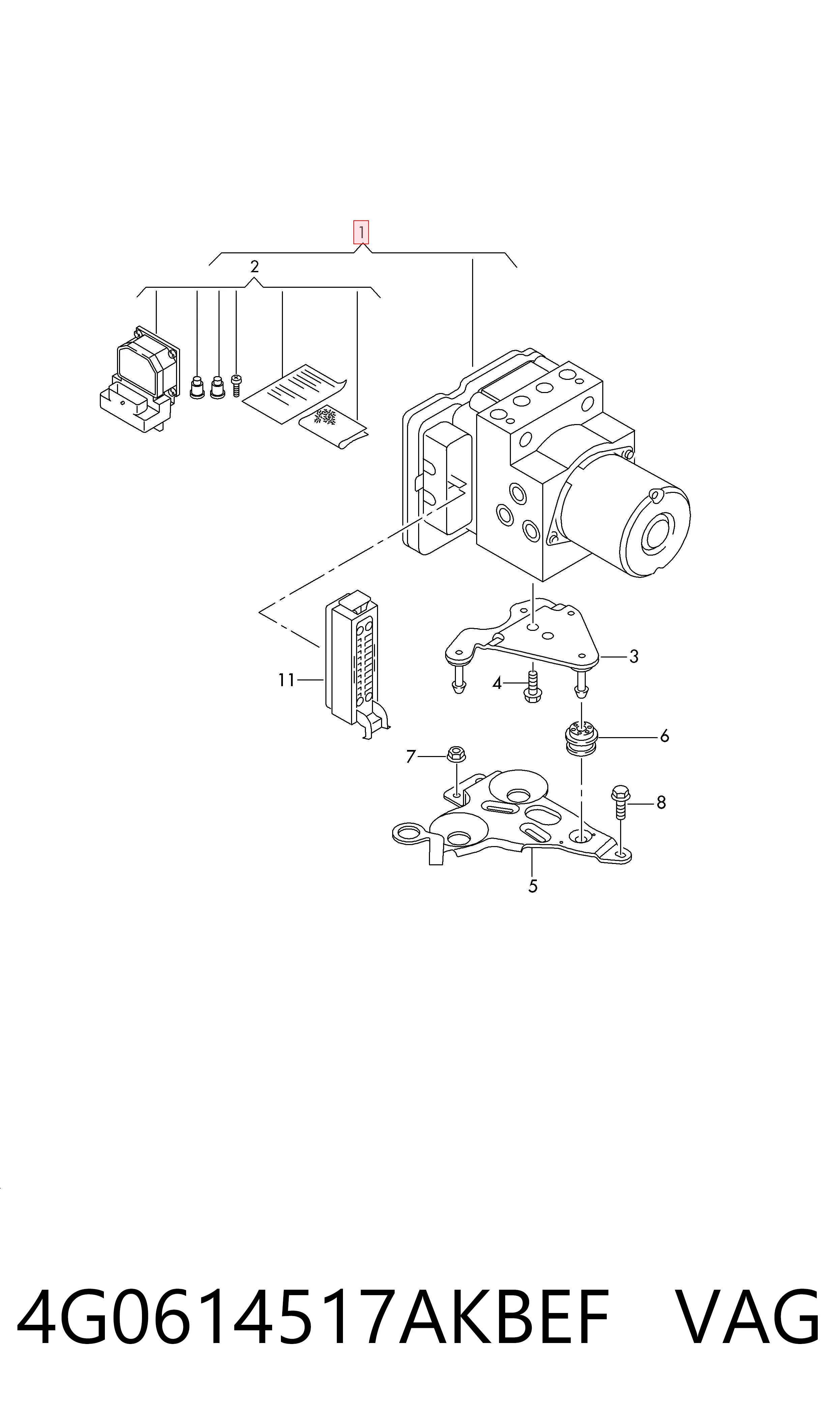 Sterownik ABS  hydrauliczny Audi A6 C7 sedana (4G2, 4GC) (2010 - 2019) cena, od 326,89 USD