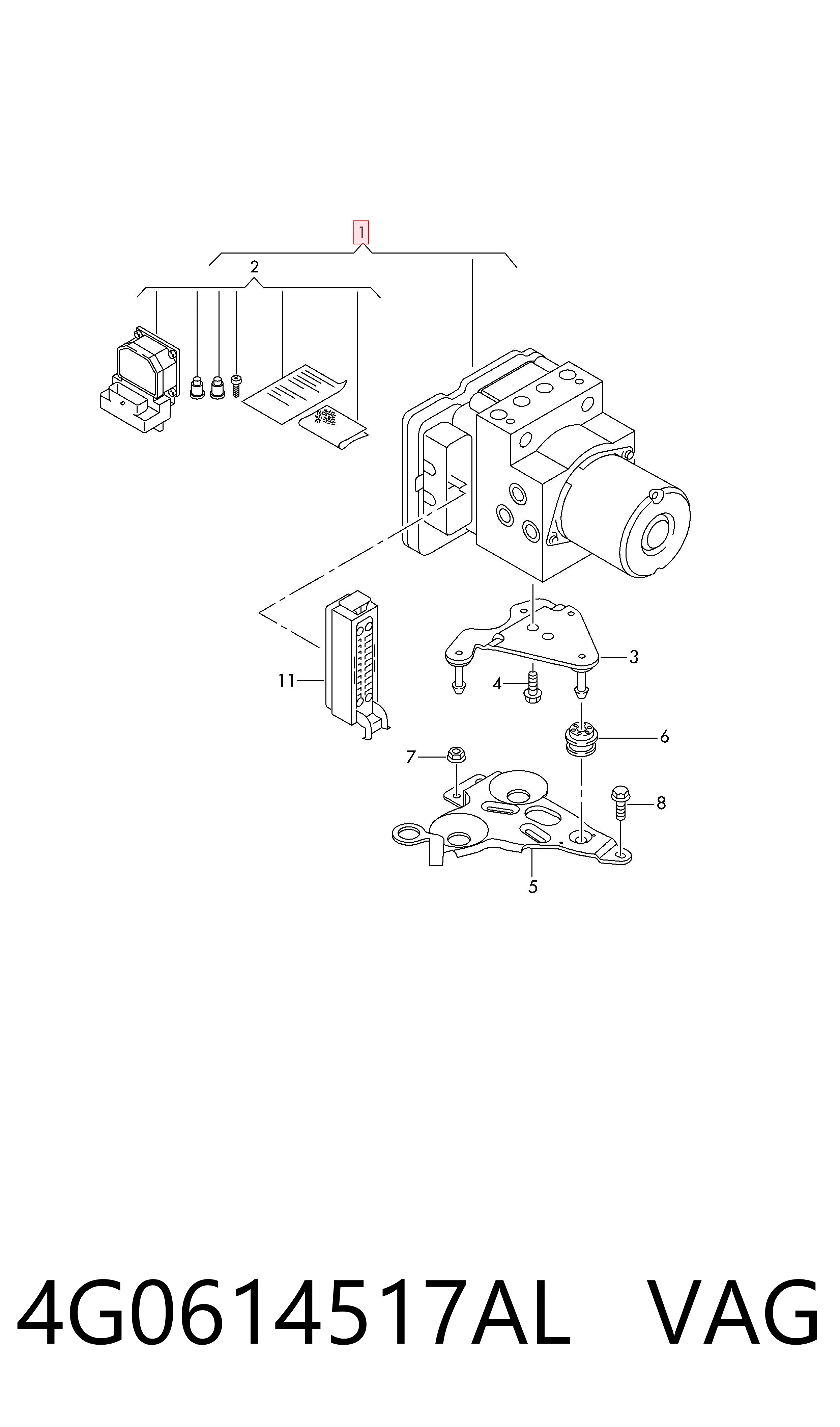 Do koszyka Sterownik ABS  hydrauliczny Audi A6 C7 4G2, 4GC