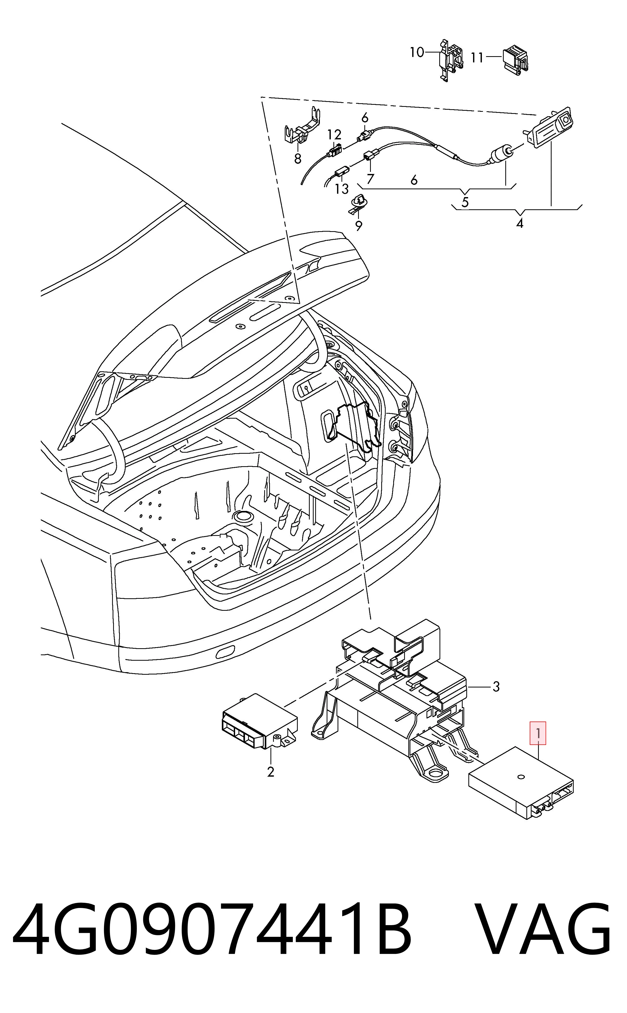 4G0907441B VAG Sterownik kamery
