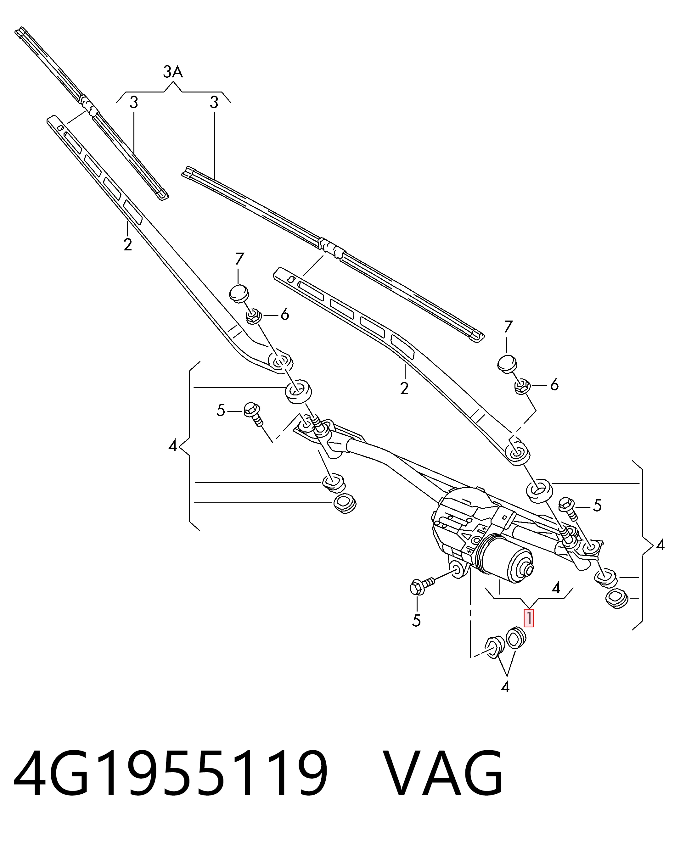  Mechanizm wycieraczek Audi A6 
