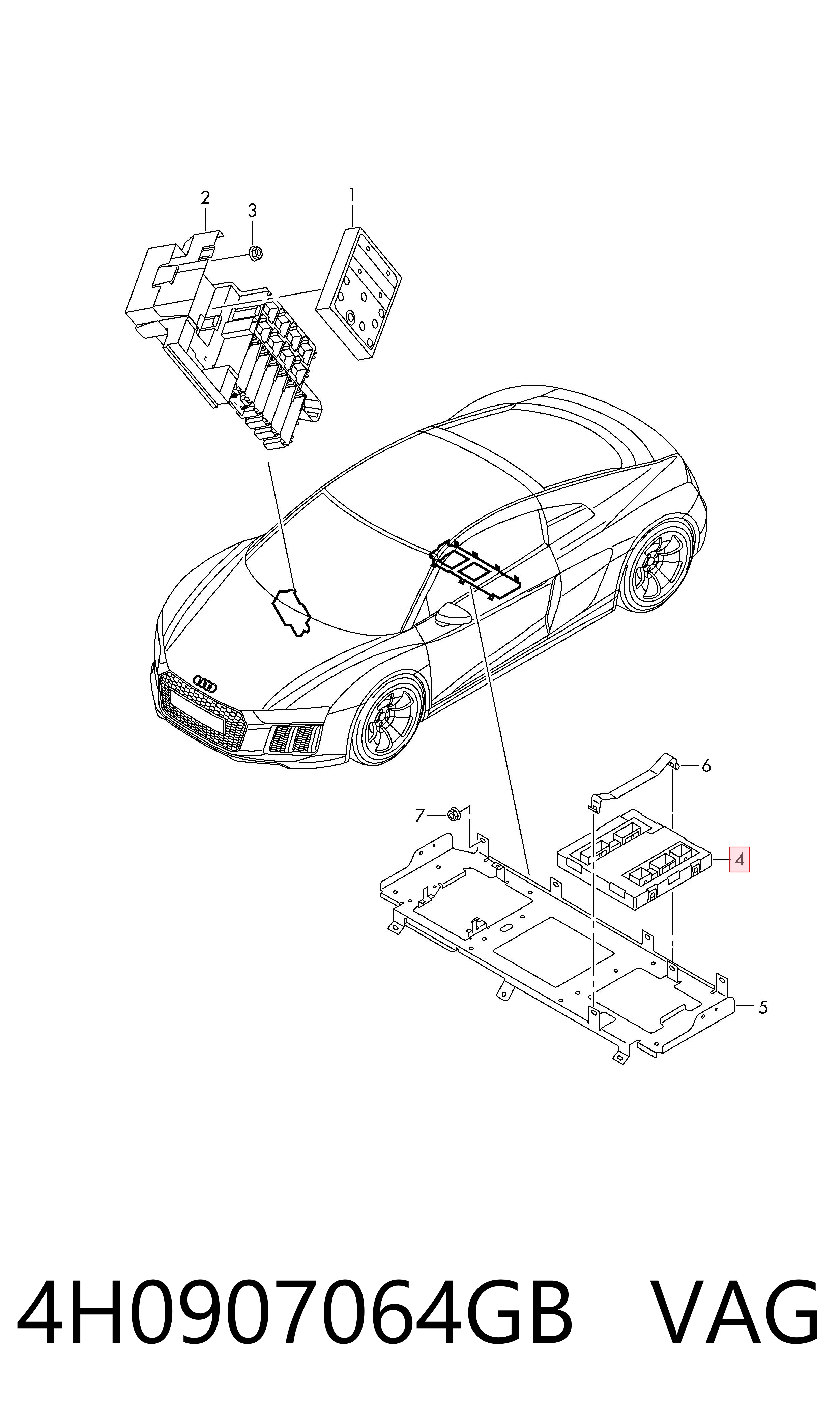 Blok komfortu Audi A6 C7 sedana (4G2, 4GC) (2010 - 2019) cena, od 86,83 USD