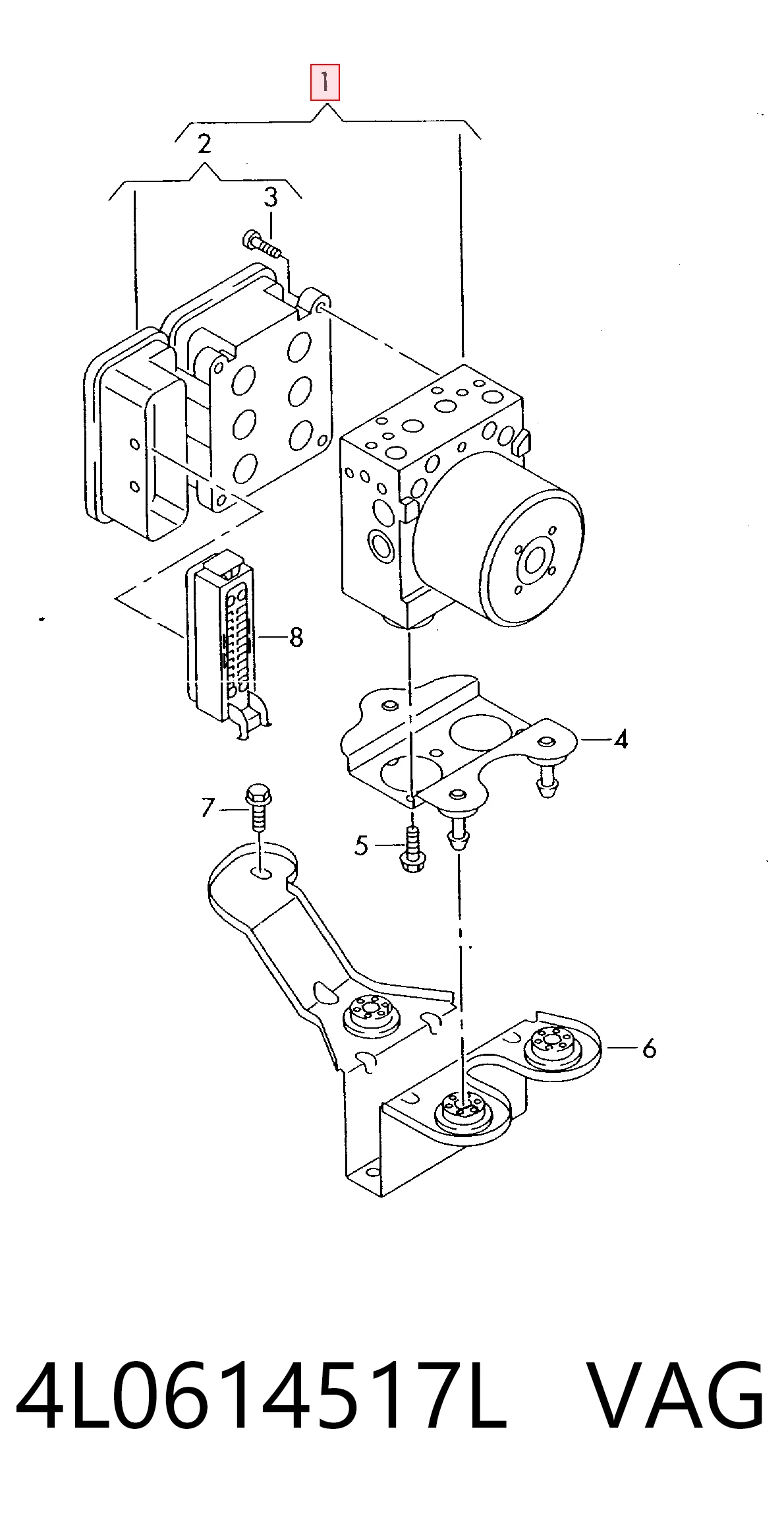 Sterownik ABS  hydrauliczny do Audi Q7  4LB
