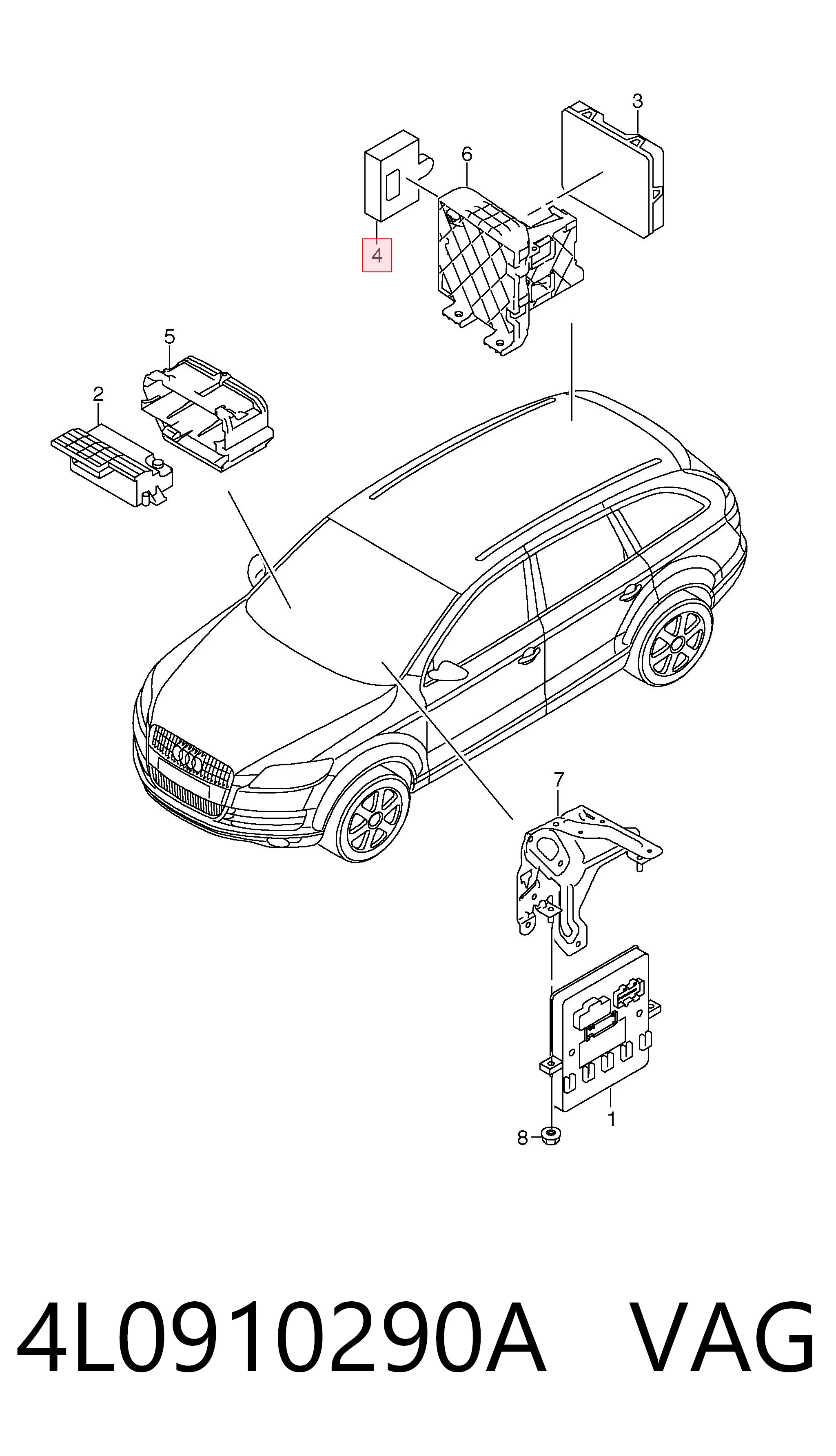 Do koszyka Blok komfortu Audi Q7  4LB