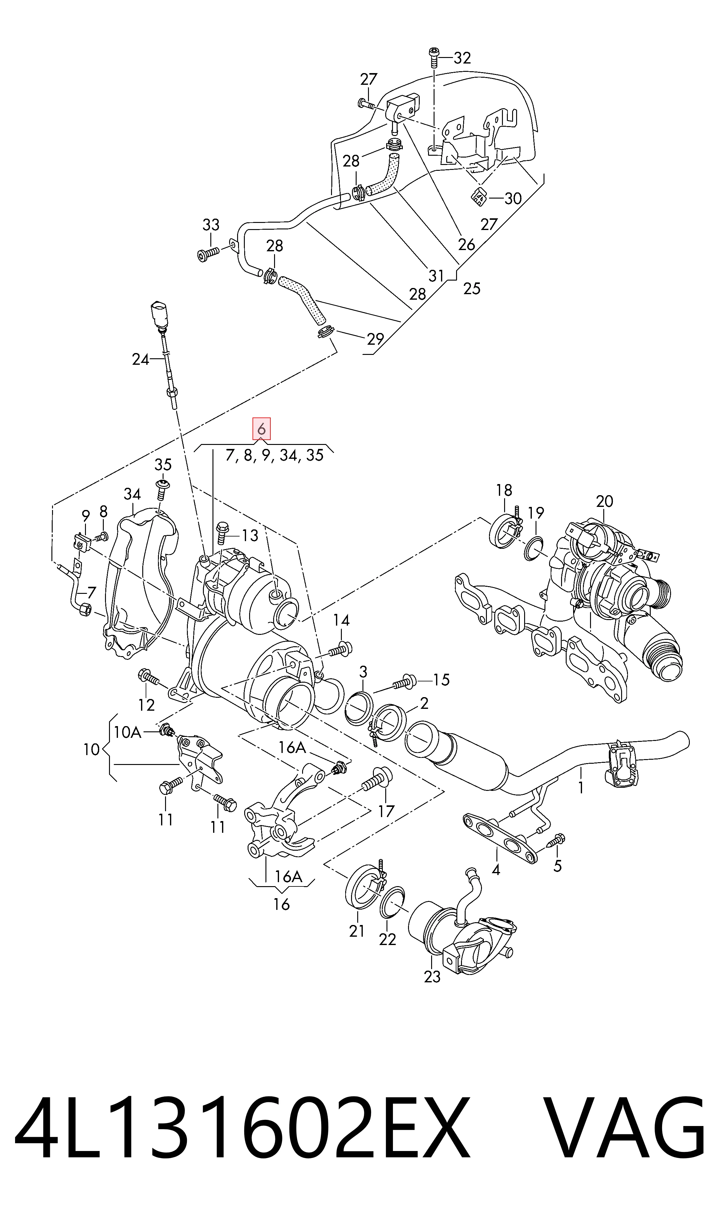 Filtr cząstek stałych układu wydechowego do Audi A3  8VS, 8VM
