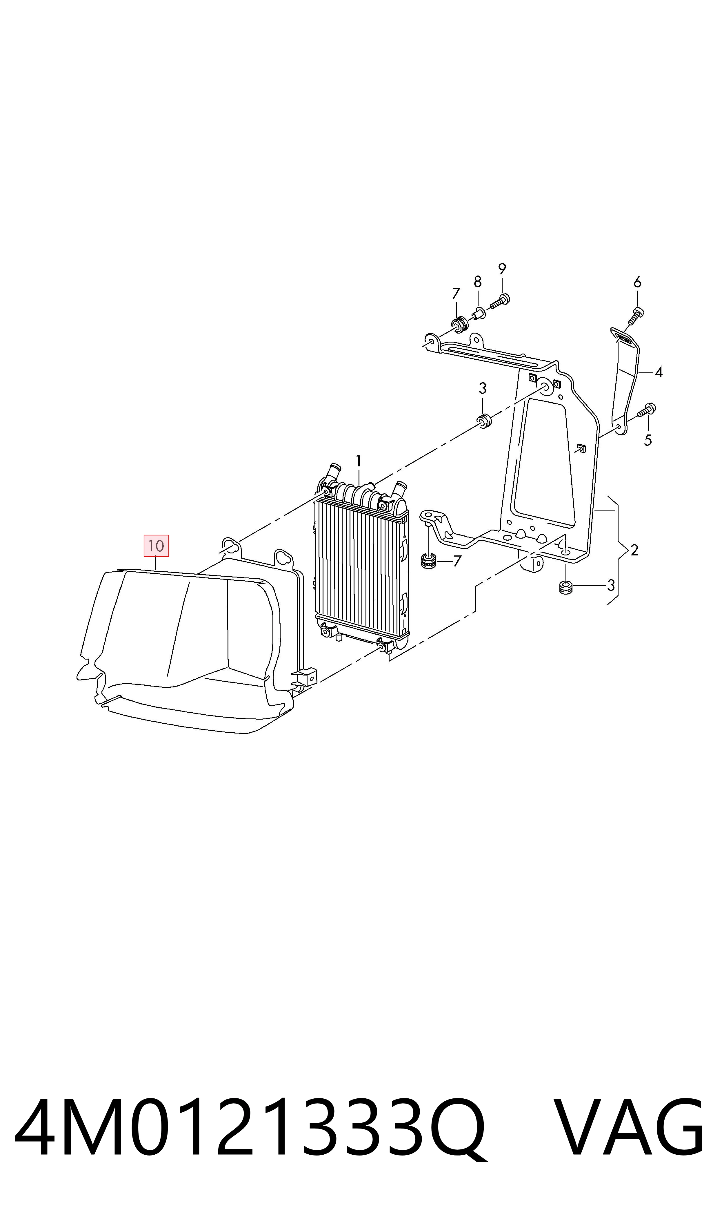4M0121333Q VAG Dyfuzor chłodnicy