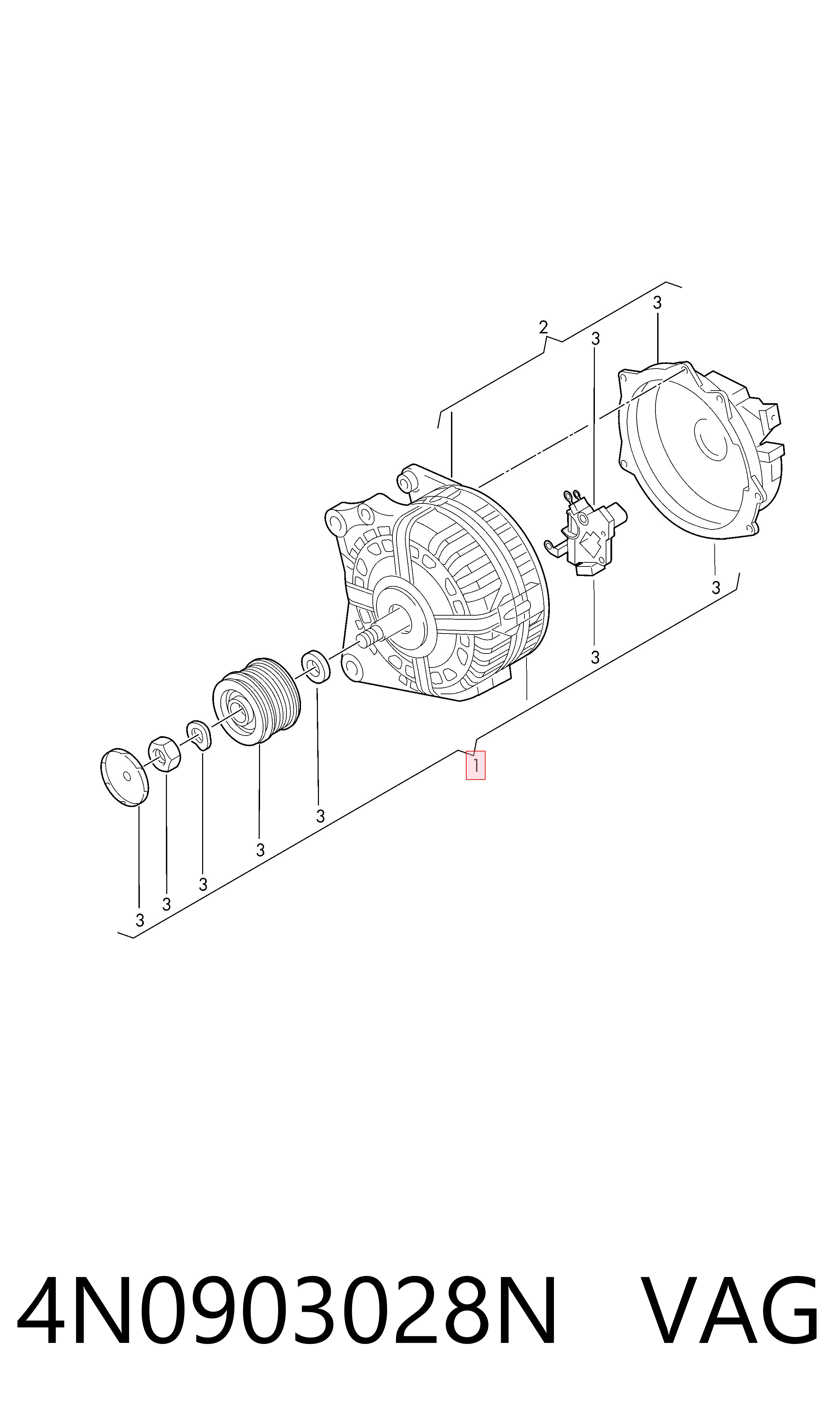 4N0903028N VAG Alternator