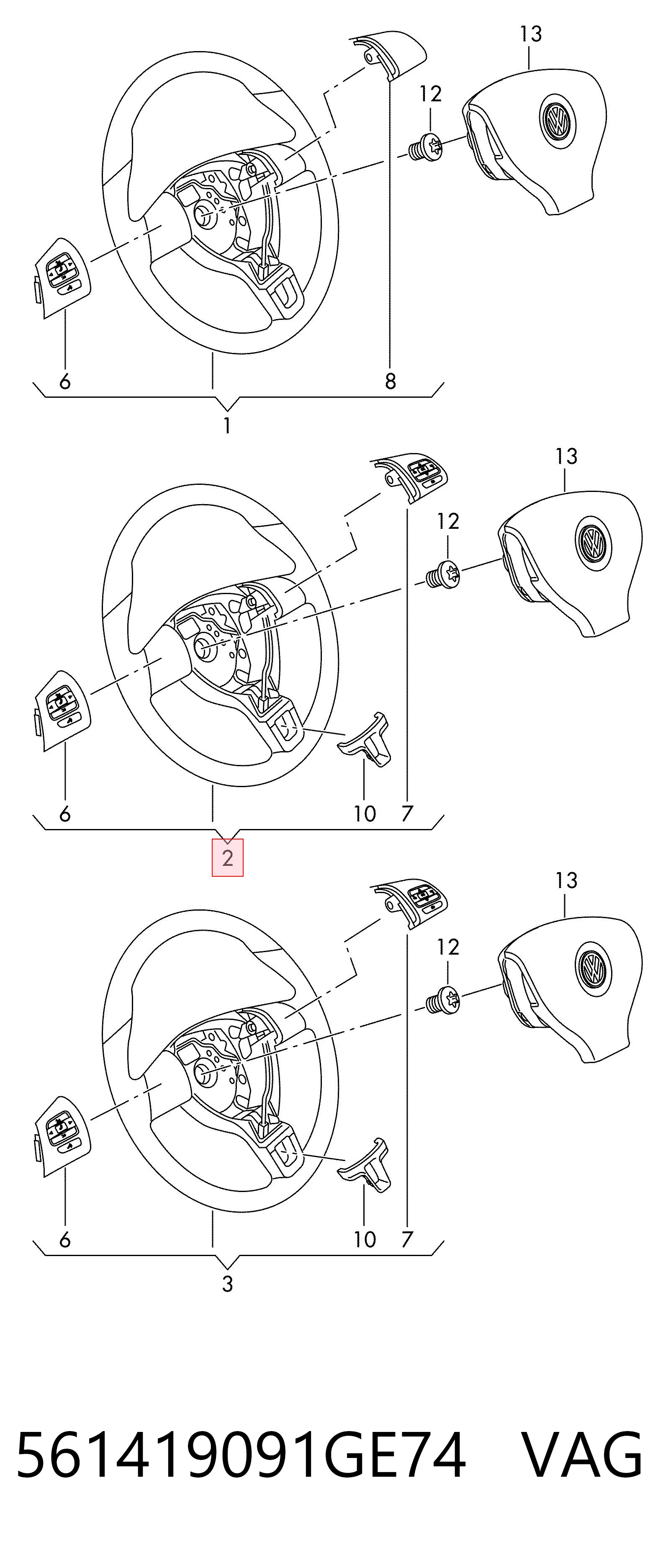 561419091GE74 VAG Kierownica