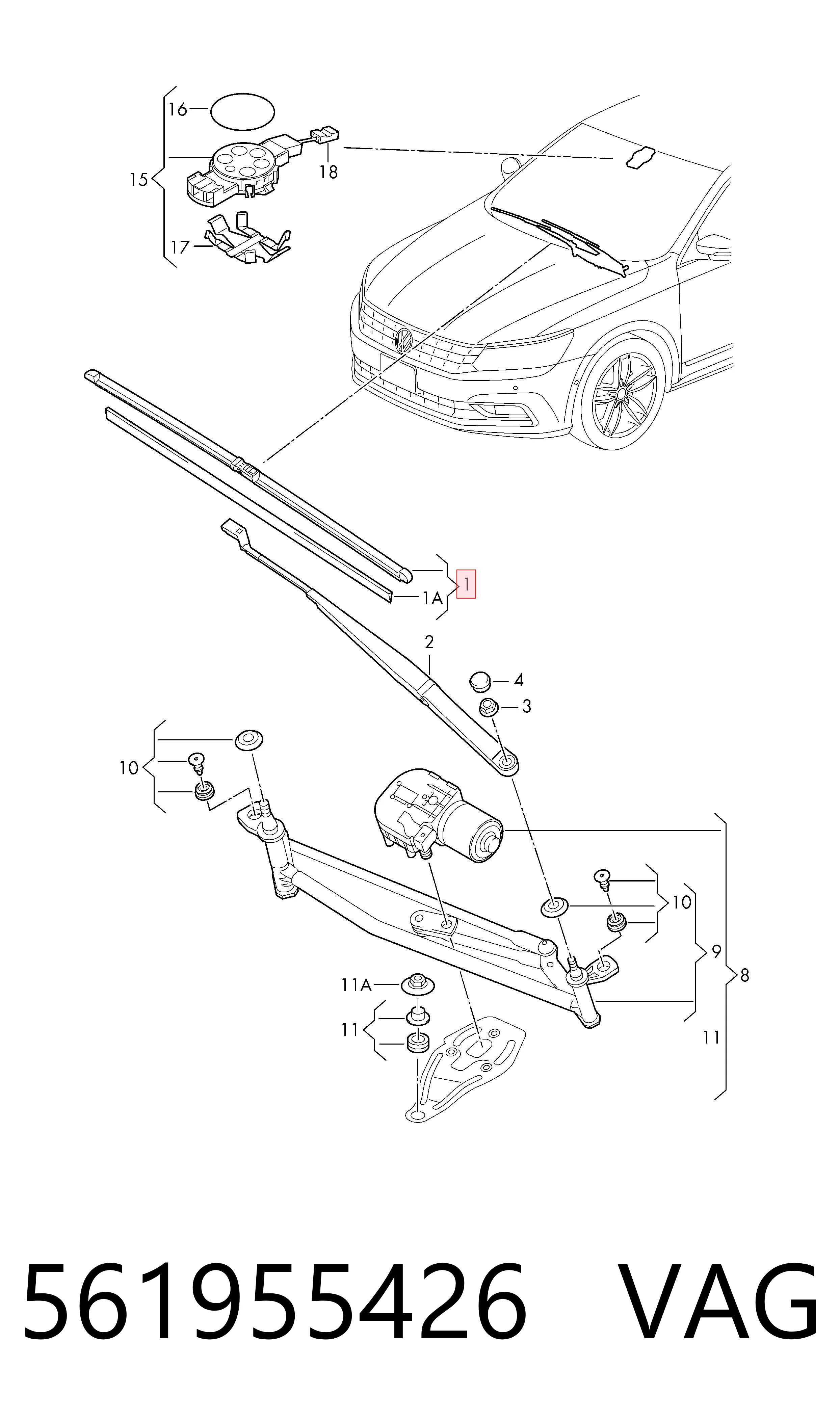  VAG 561955426 cena, od 31,37 USD
