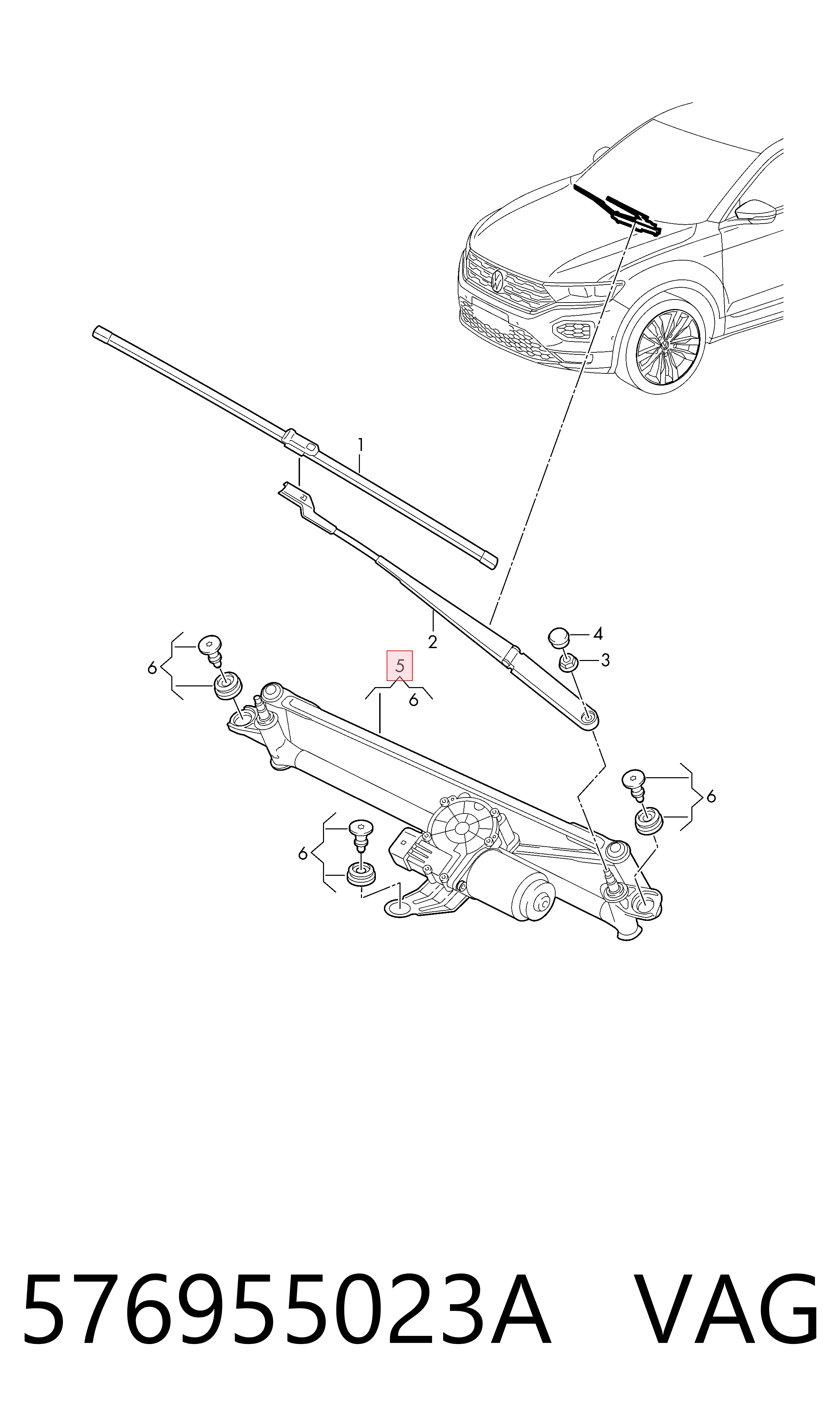  Mechanizm wycieraczek Skoda KAROQ 