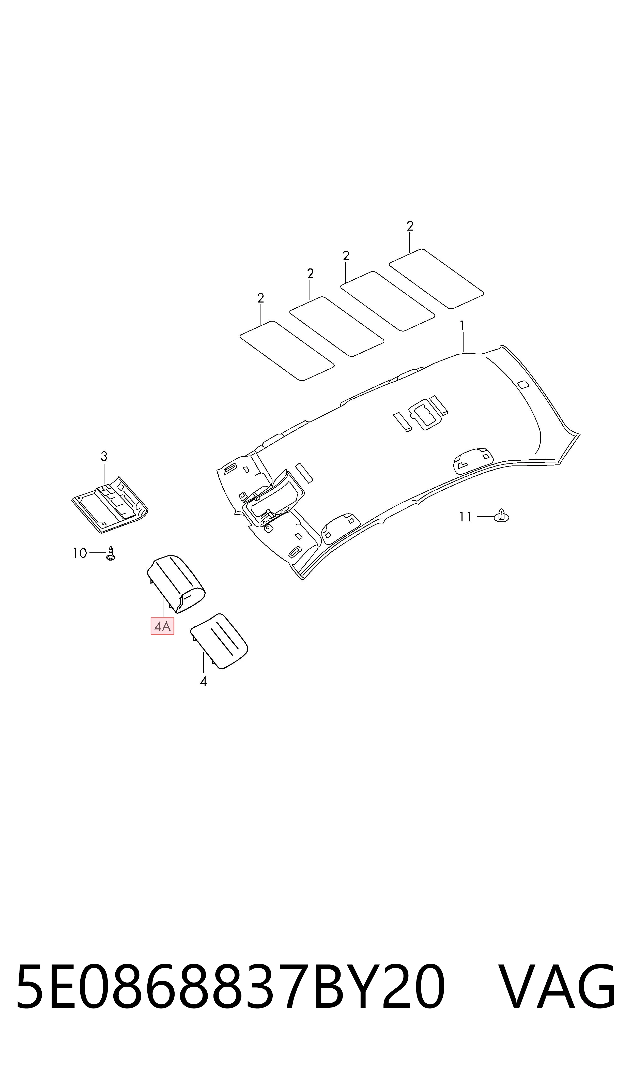 5E0868837BY20 VAG Etui na okulary