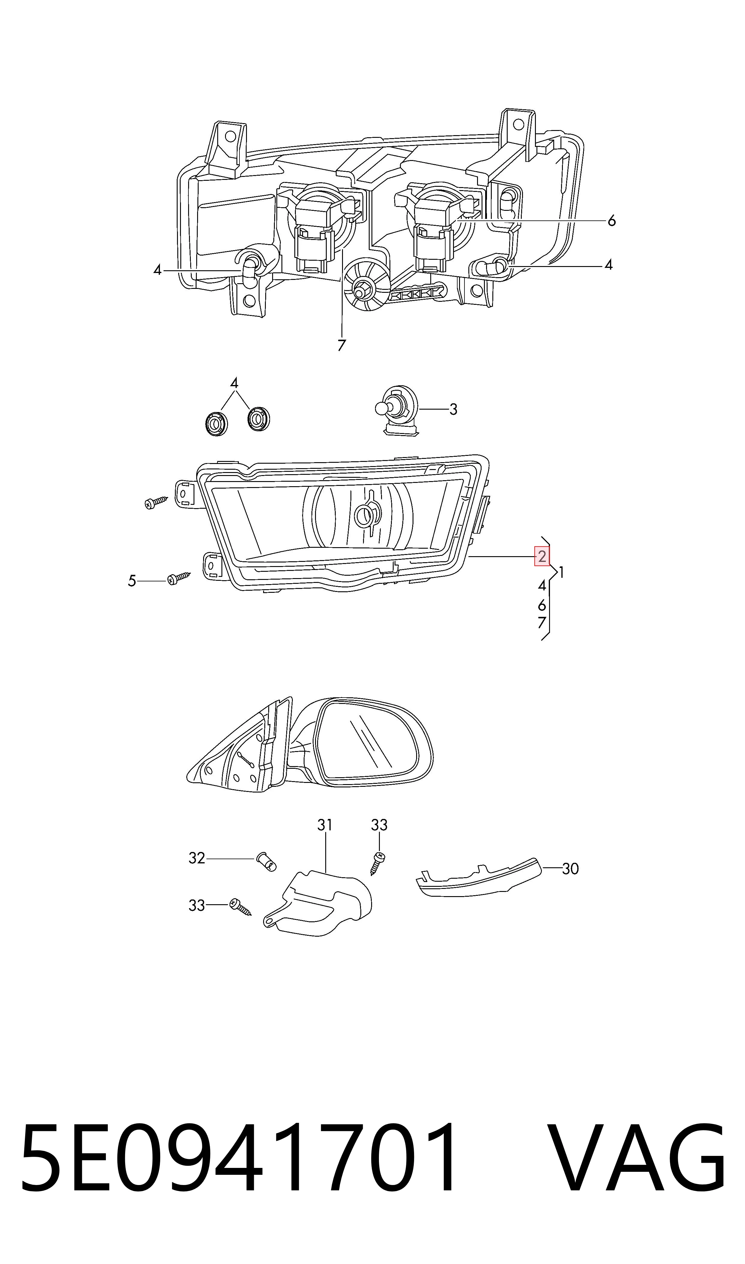  Lampa przeciwmgielna lewa Skoda Octavia 