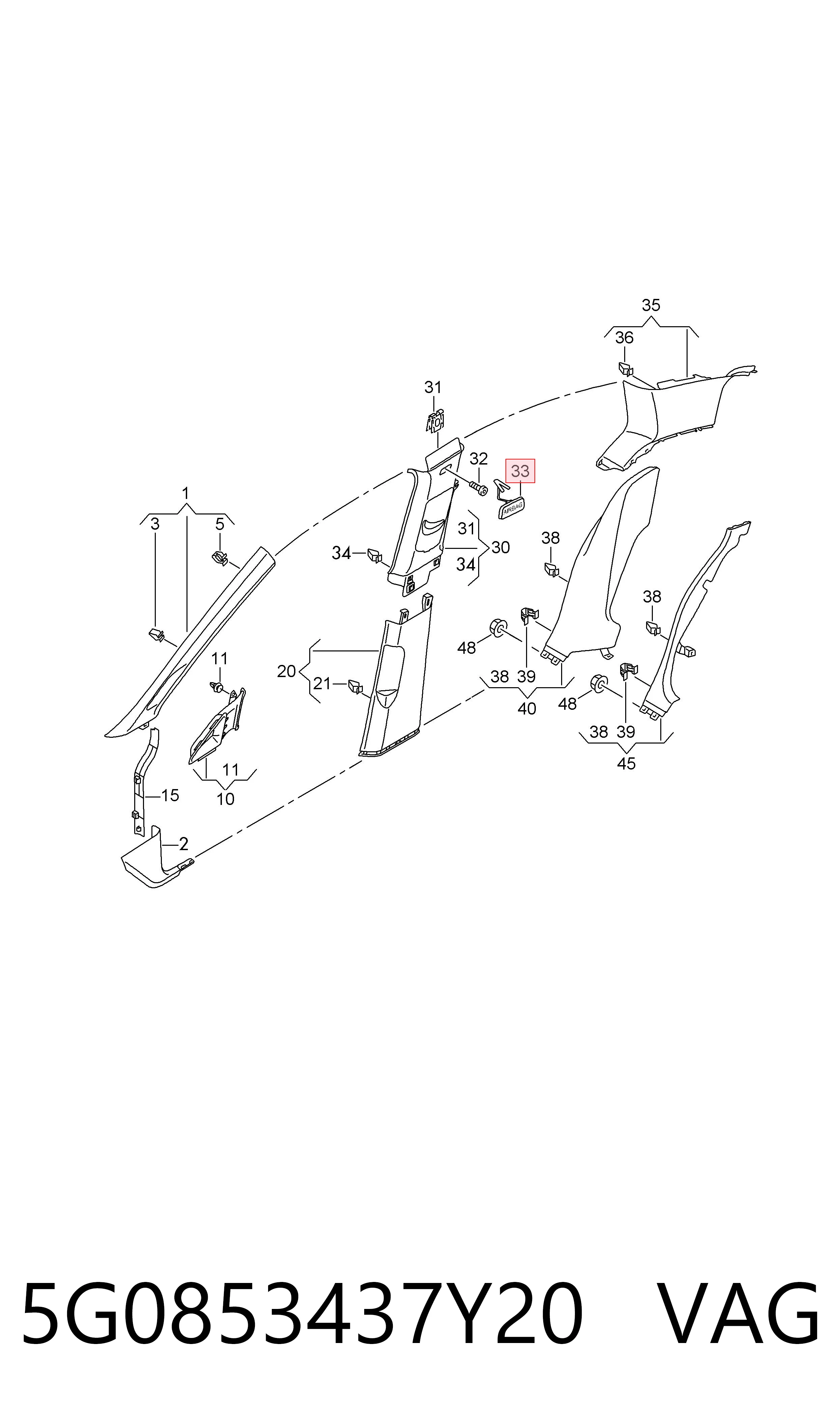 Wkładka dna nadwozia VAG 5G0853437Y20 cena, od 8,91 USD