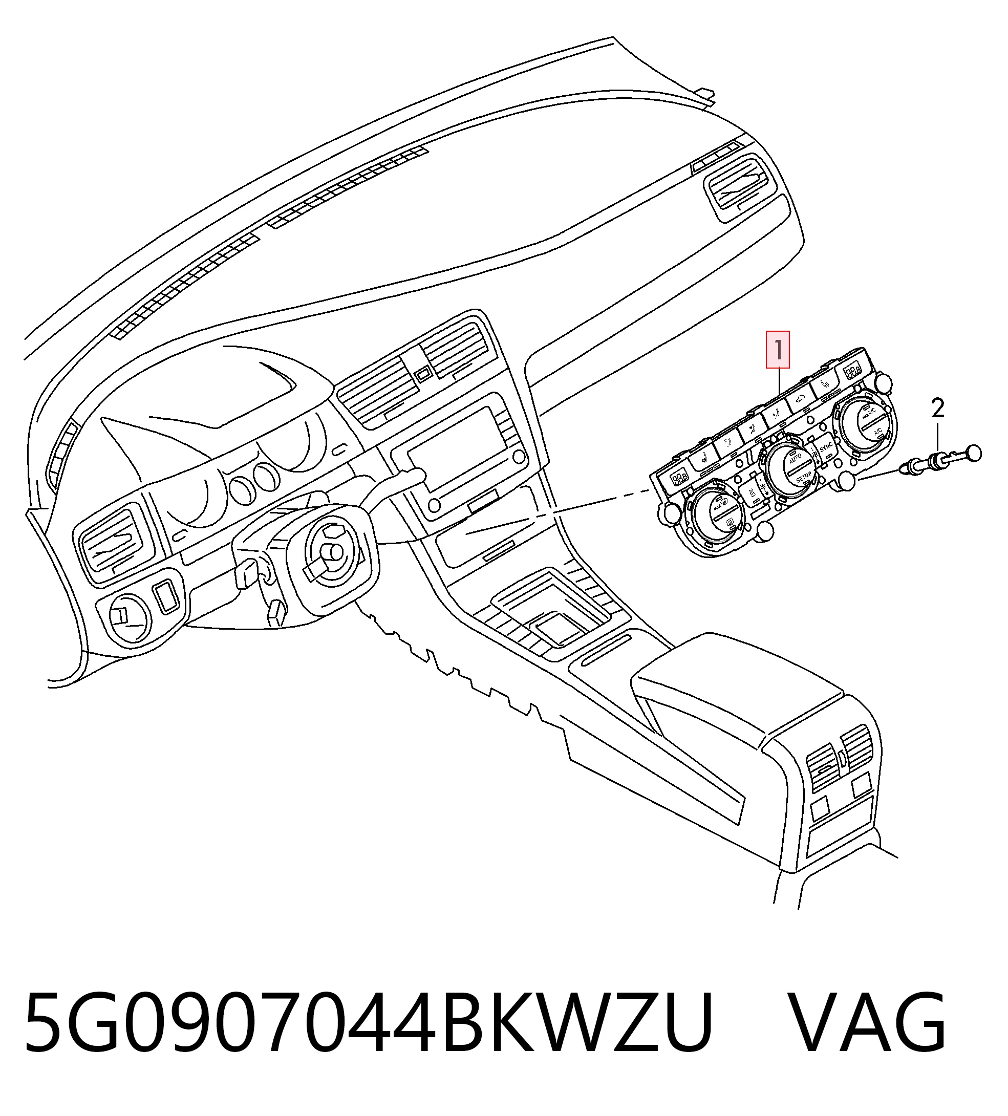 Sterownik trybów ogrzewania/klimatyzacji do Volkswagen Golf ALLTRACK VII BA5, BV5