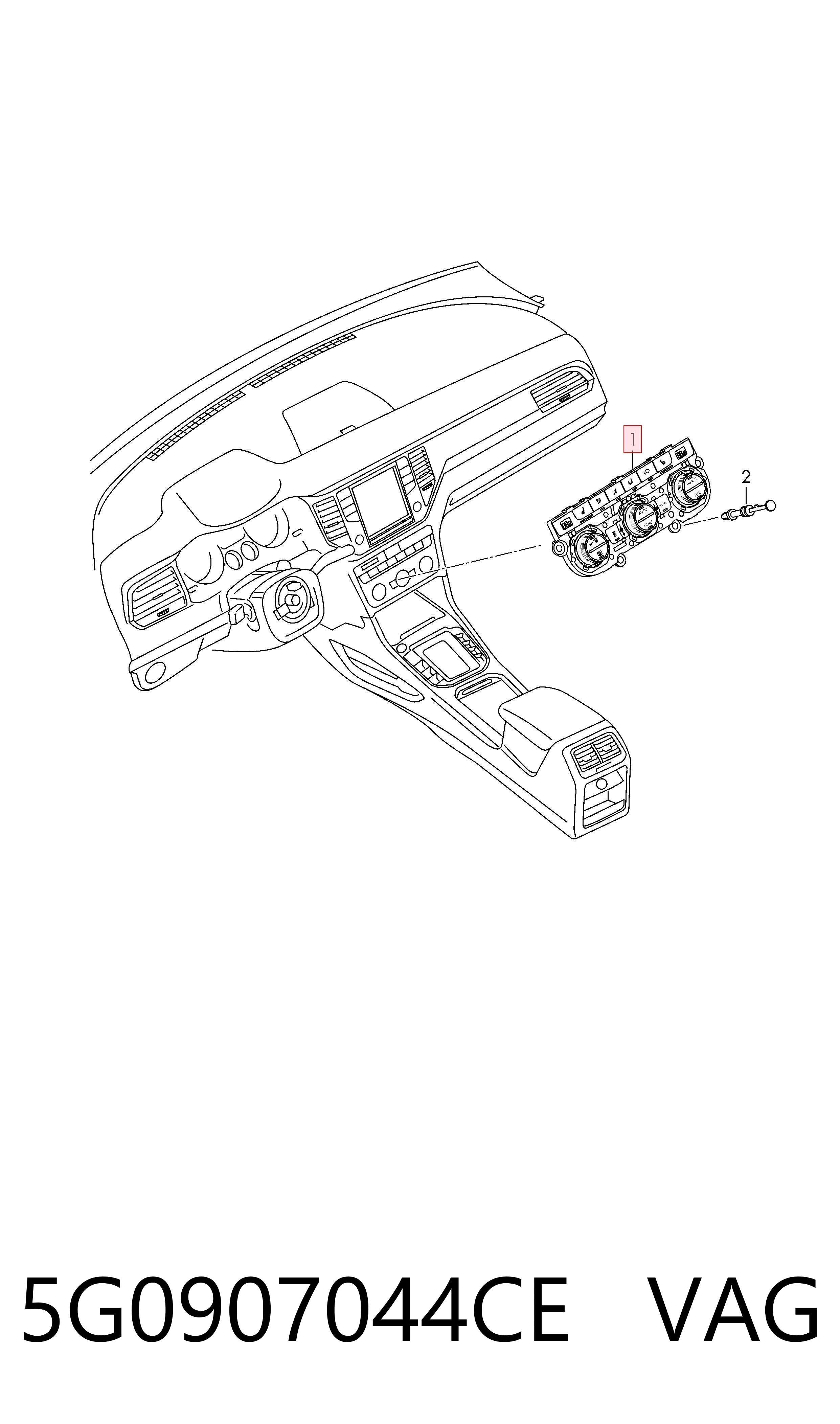 Sterownik trybów ogrzewania/klimatyzacji Volkswagen Golf ALLTRACK VII kombi (BA5, BV5) (2014 - 2020) cena, od 71,54 USD