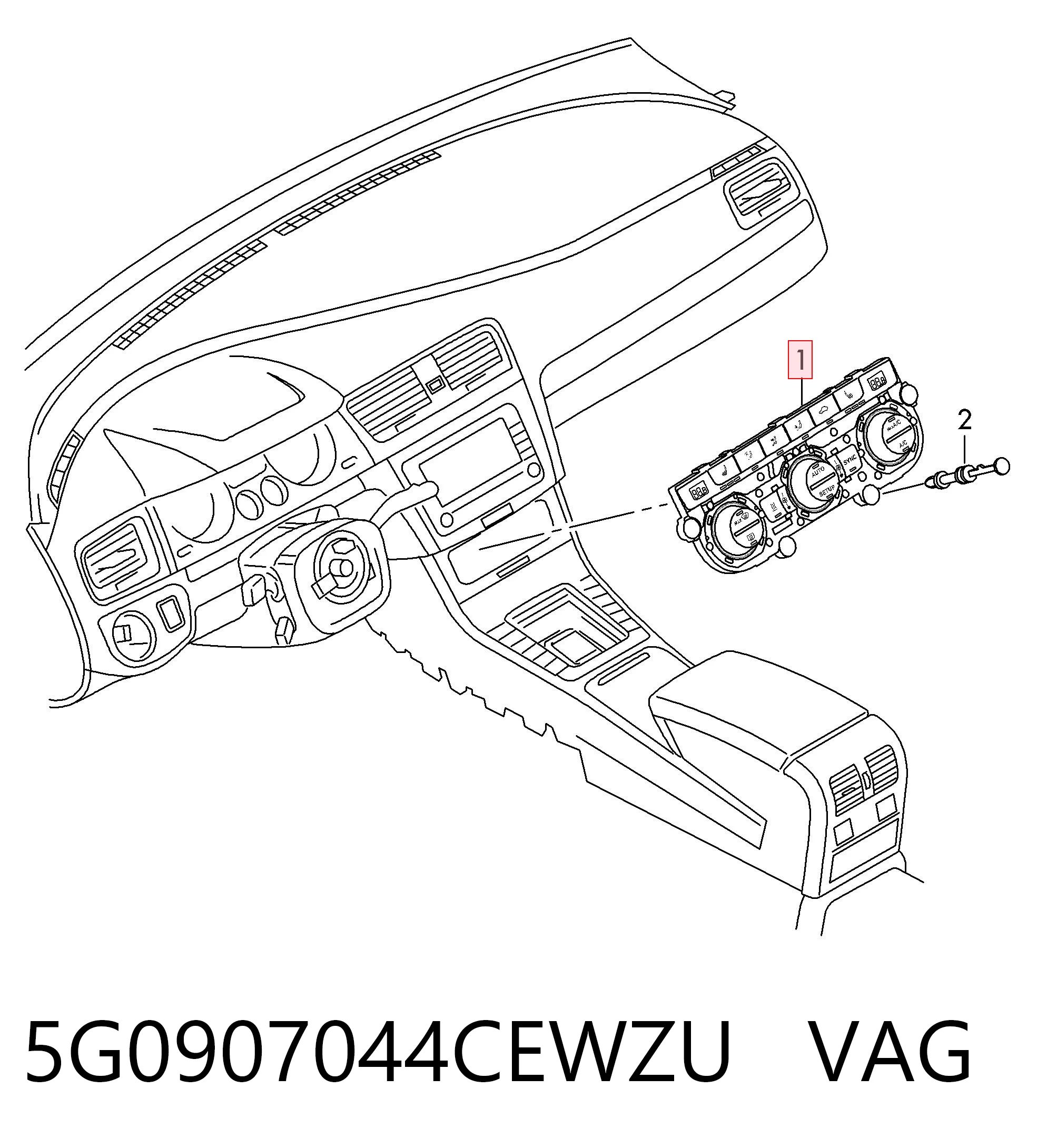 Do koszyka Sterownik trybów ogrzewania/klimatyzacji Volkswagen Golf ALLTRACK VII BA5, BV5