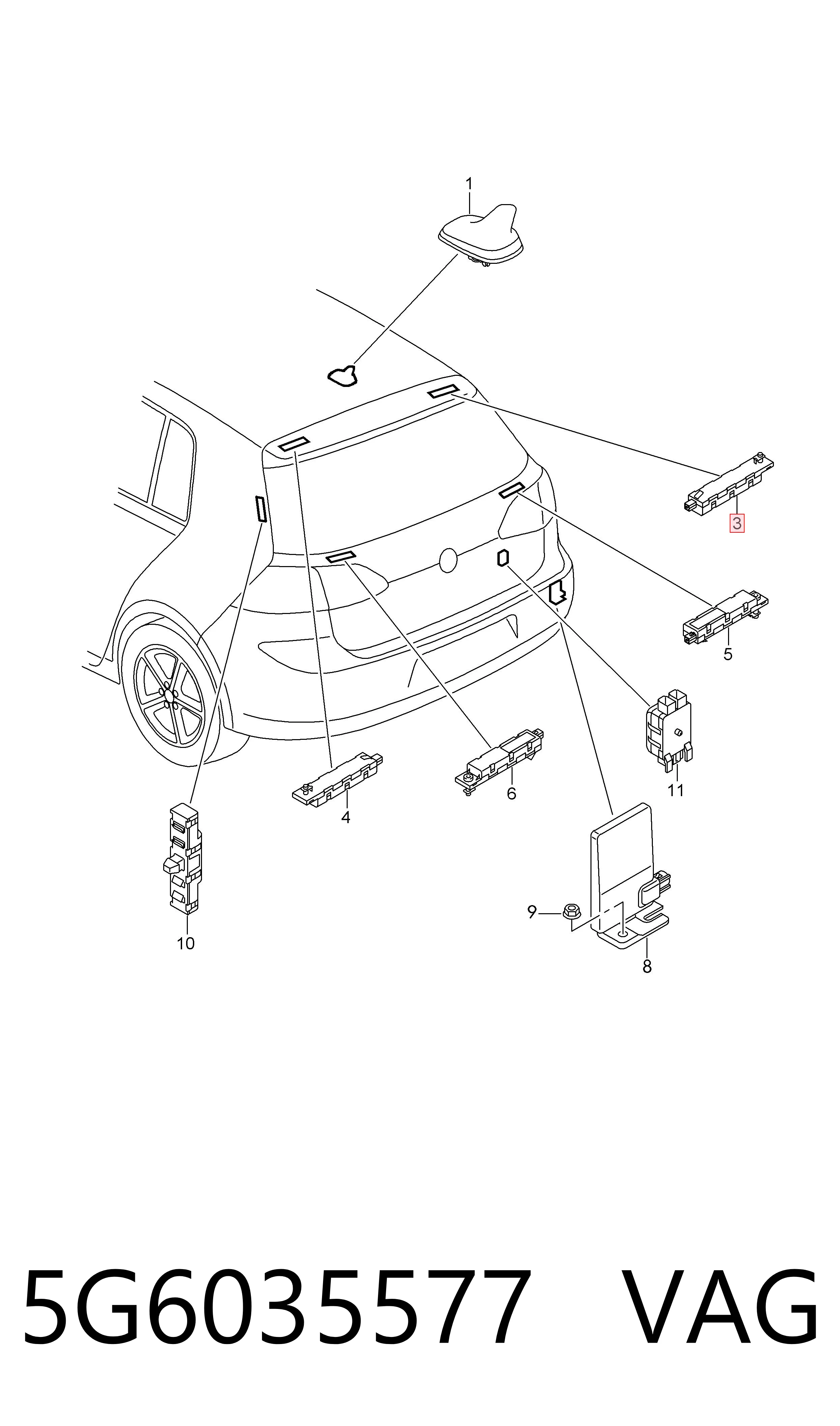 VAG 5G6035577 cena, od 66,40 USD