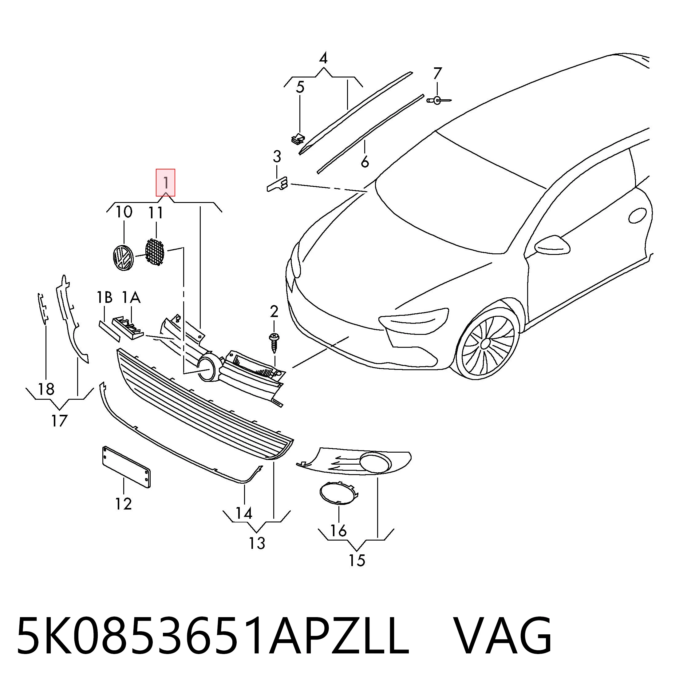 5K0853651APZLL VAG