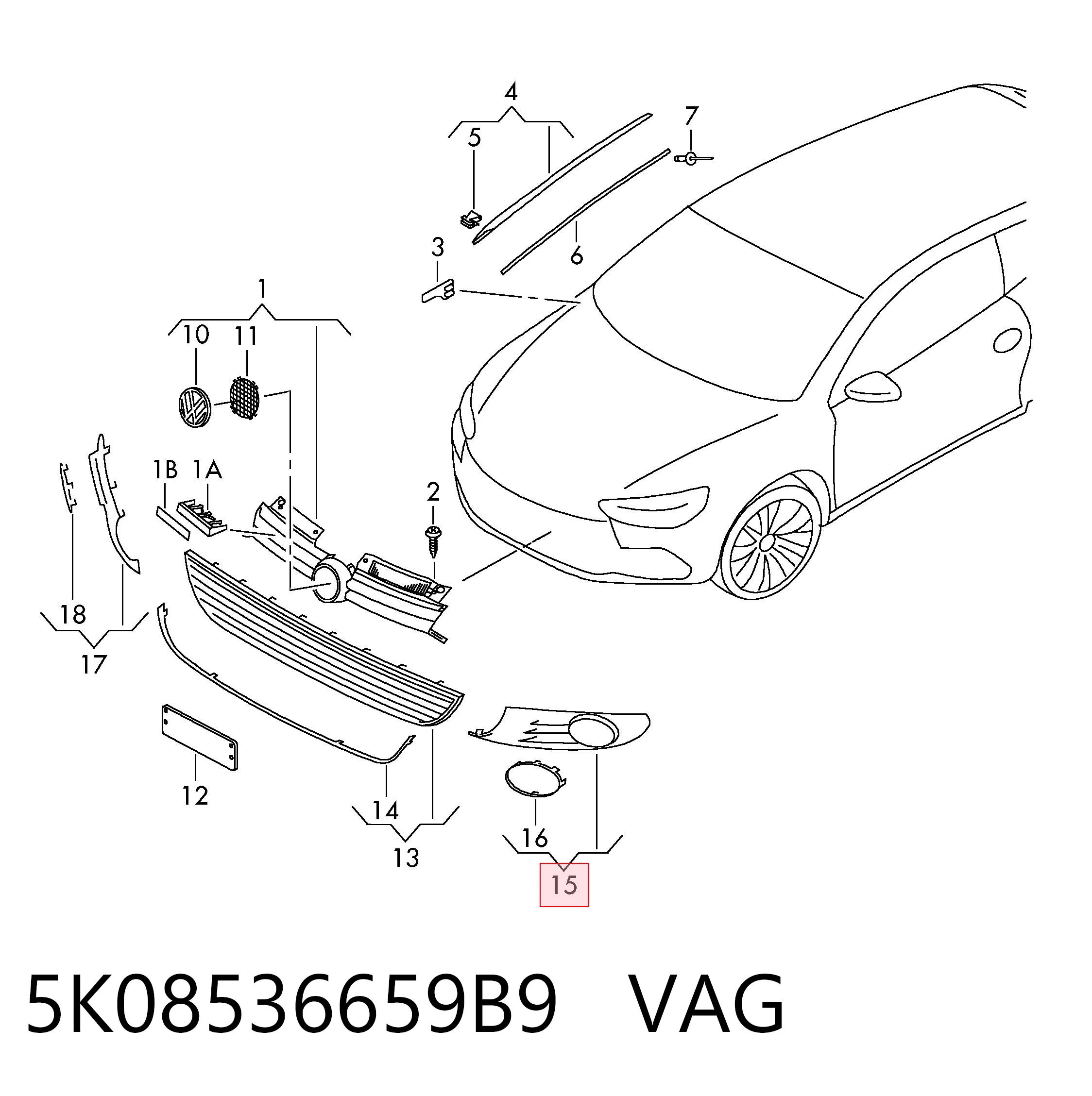 5K08536659B9 VAG