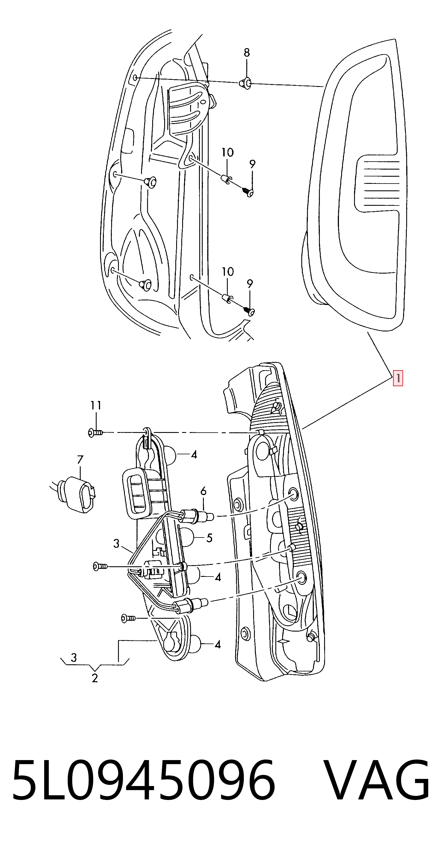  Lampa zespolona tylna lewa Skoda Yeti 