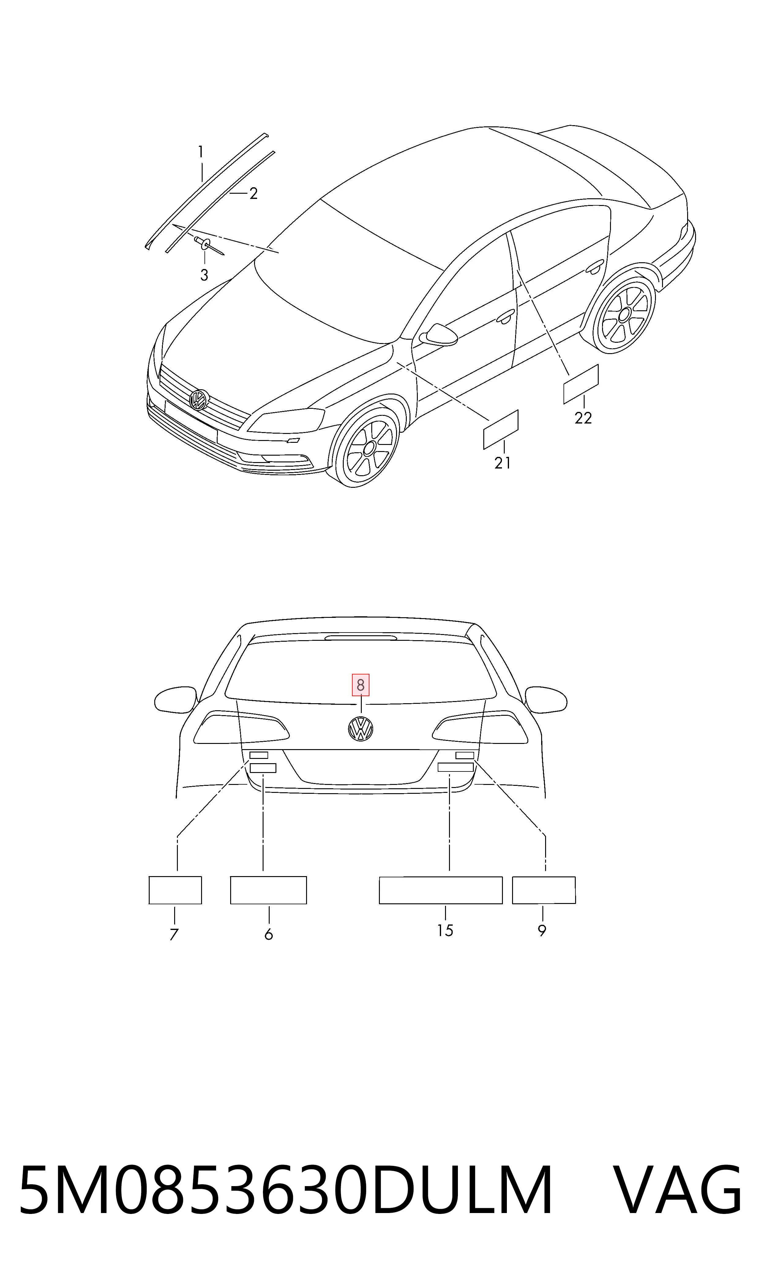 Emblemat na klapę bagaznika (znaczek firmowy) Volkswagen Golf V hatchback (1K1) (2003 - 2010) cena, od 129,90 USD
