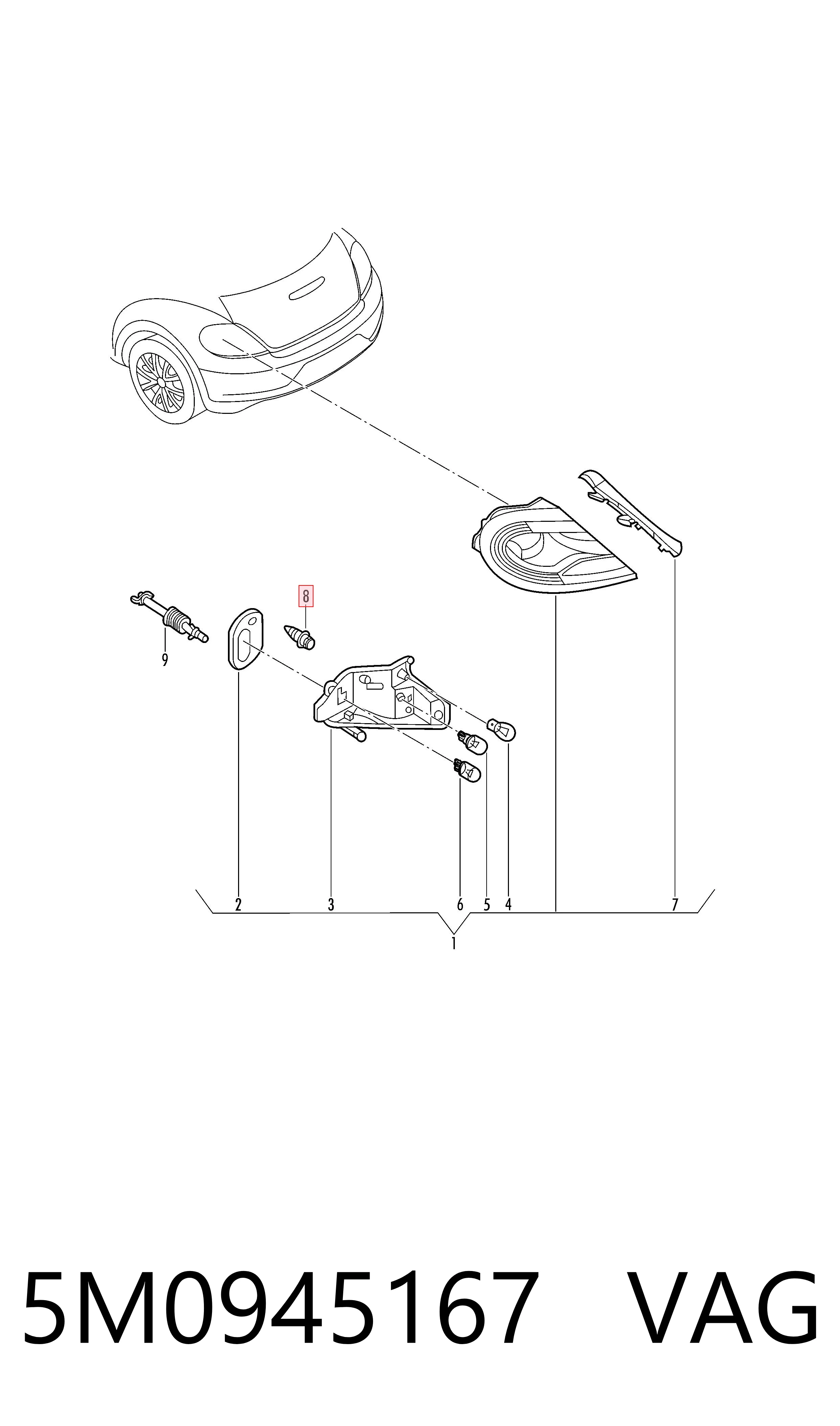 Korektor swiatel Volkswagen Jetta VI sedana (162, 163, AV3, AV2, AY2, AY3) (2011 - 2019) cena, od 54,72 USD