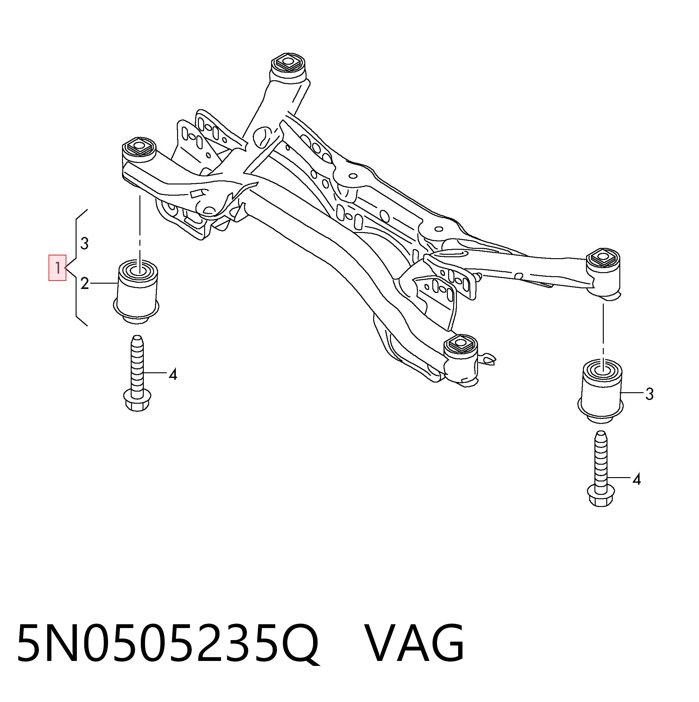 Korpus osi tylnej do Skoda SuperB II 3T4