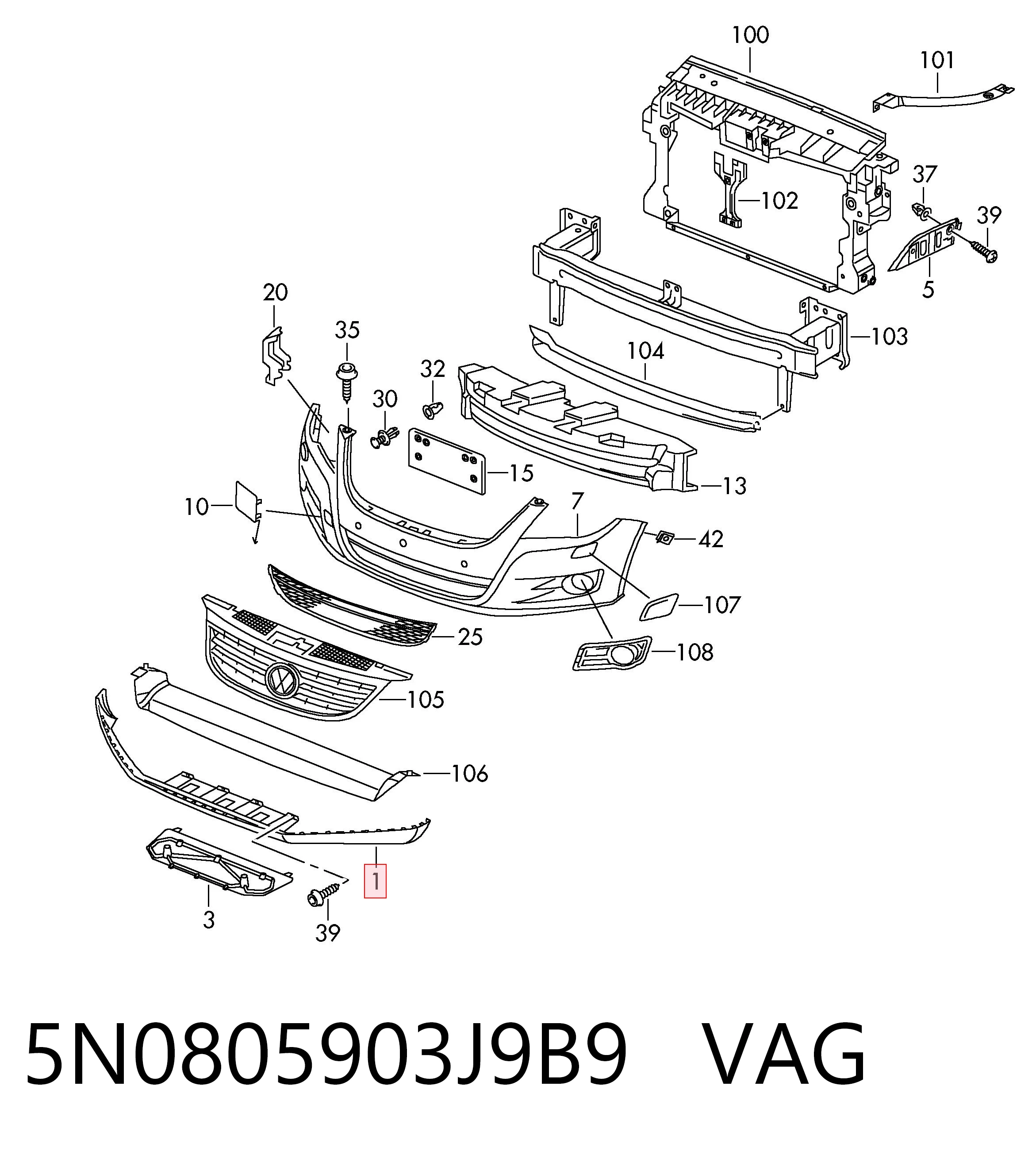 5N0805903J9B9 VAG
