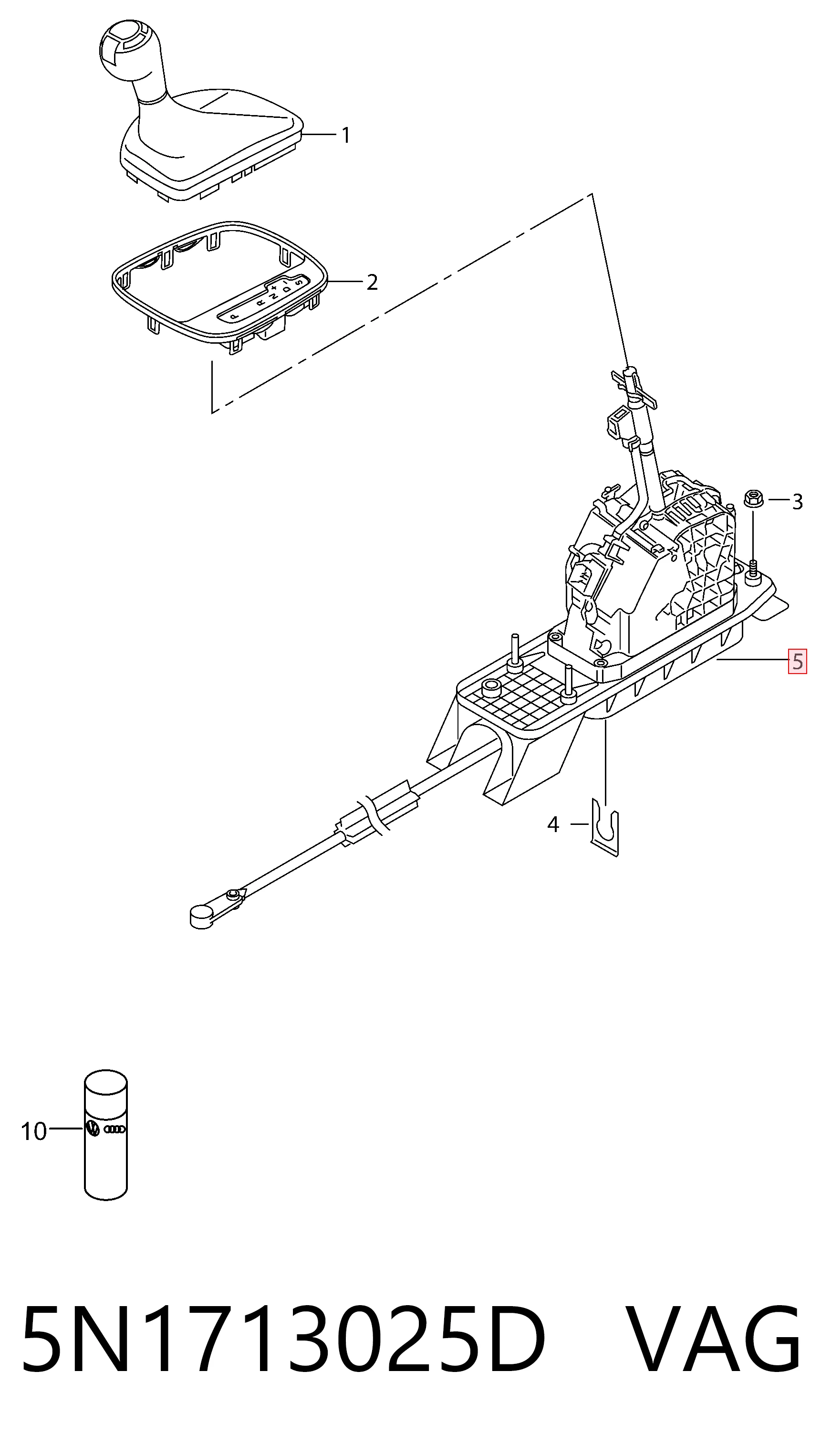 Mechanizm zmiany biegów (cięgno) do Audi Q3  8UB, 8UG
