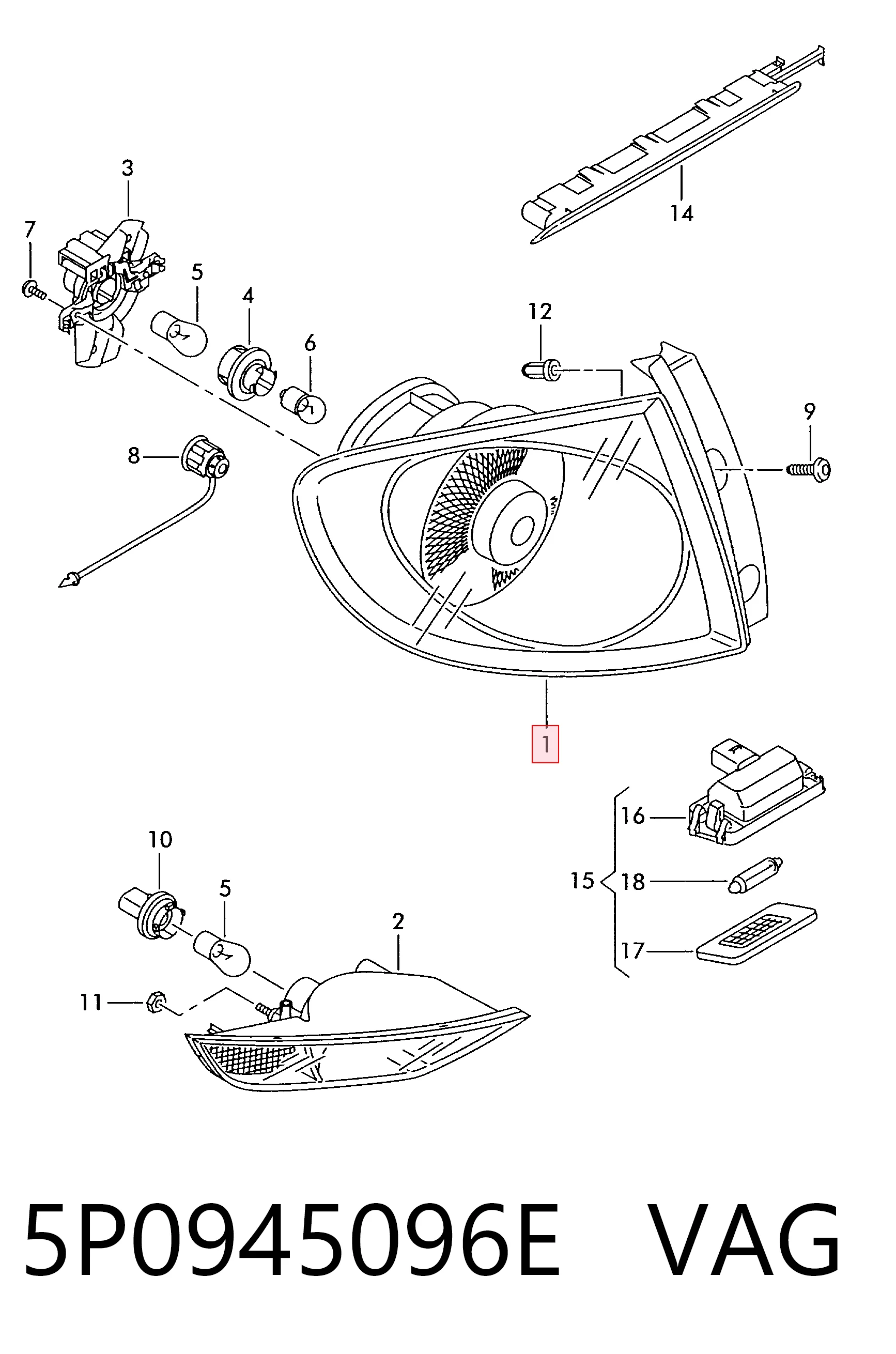  Lampa zespolona tylna prawa Seat Altea 