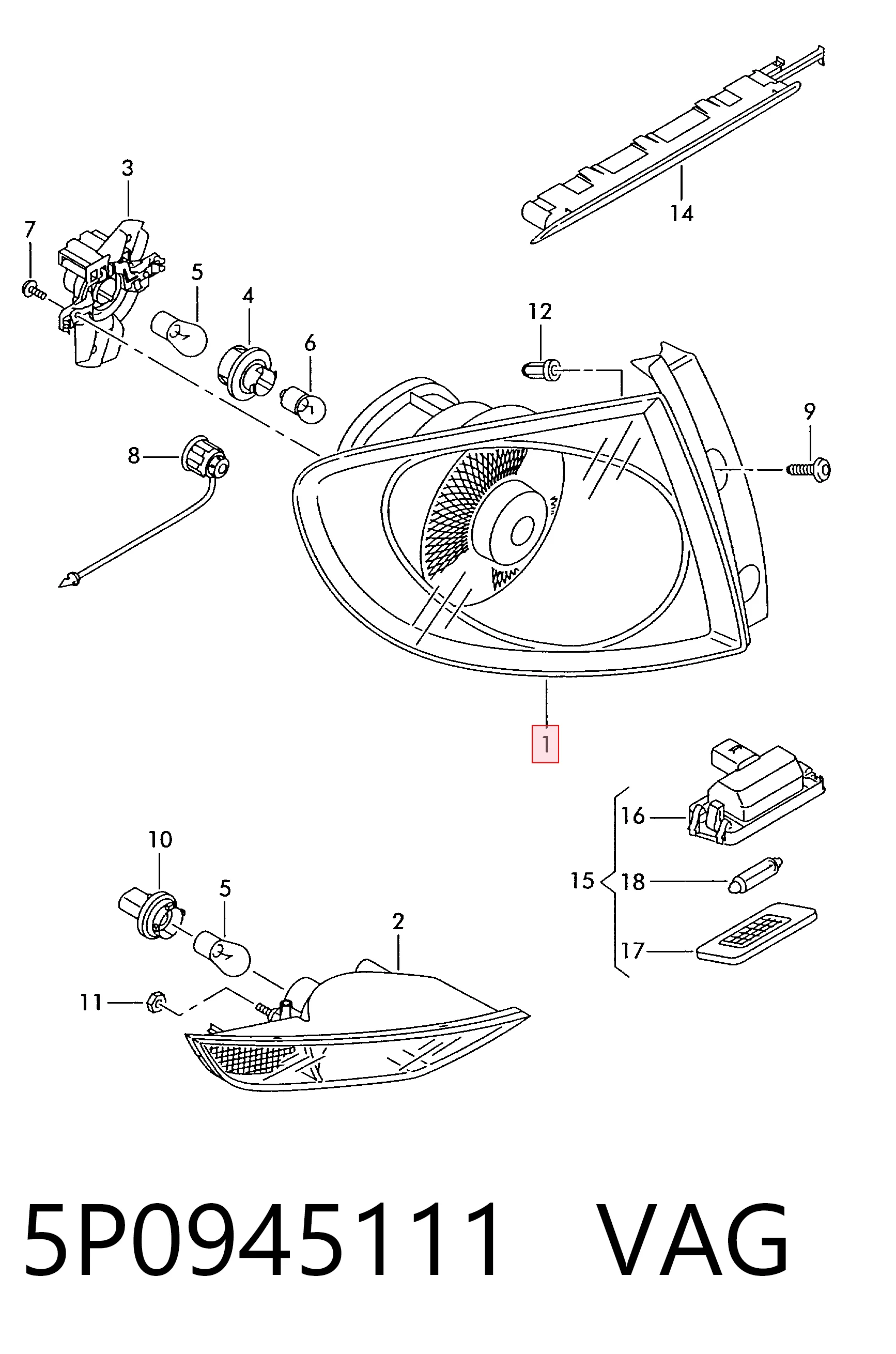  Lampa zespolona tylna lewa Seat Altea 