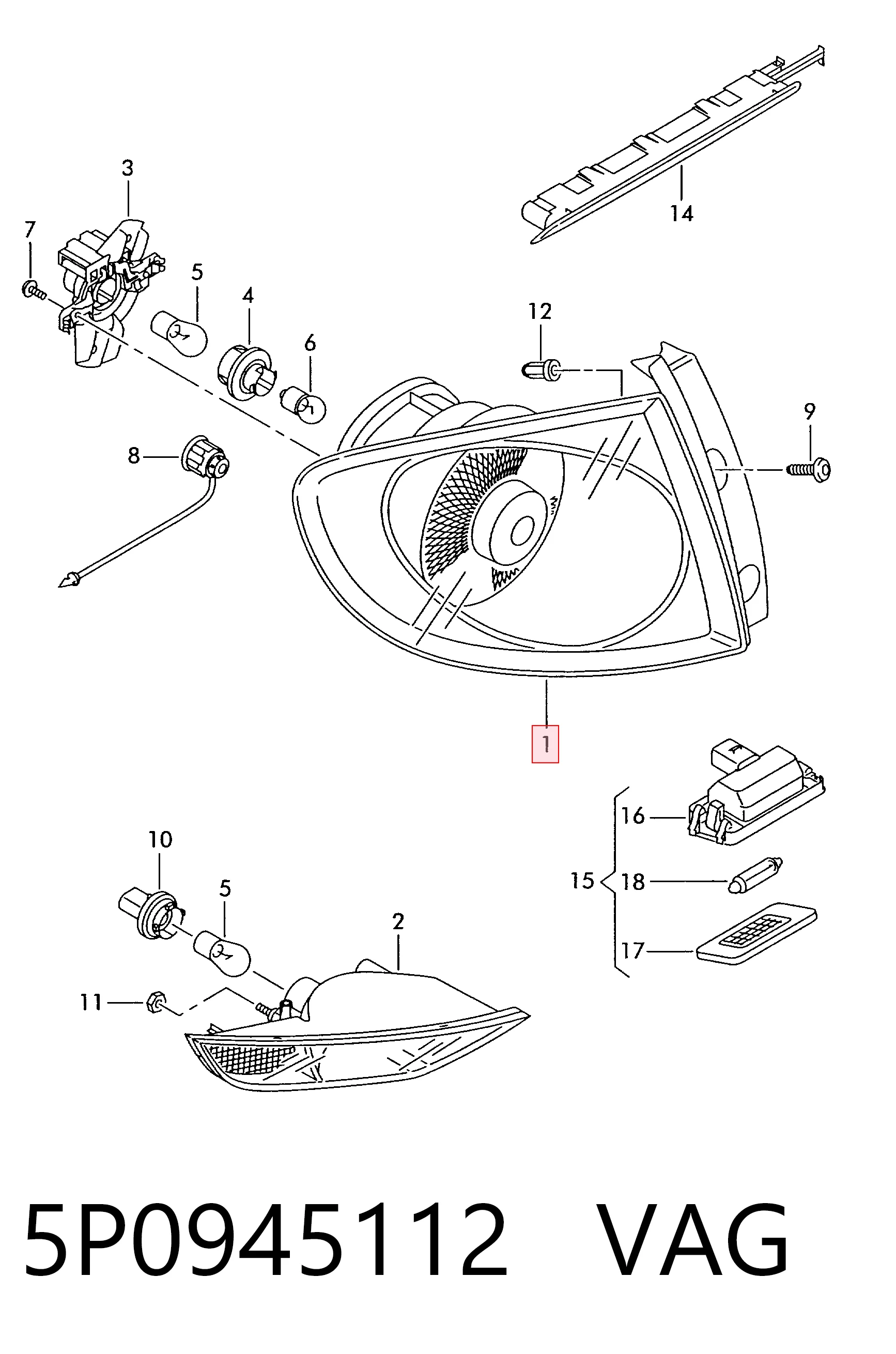 Lampa zespolona tylna prawa Seat Altea XL