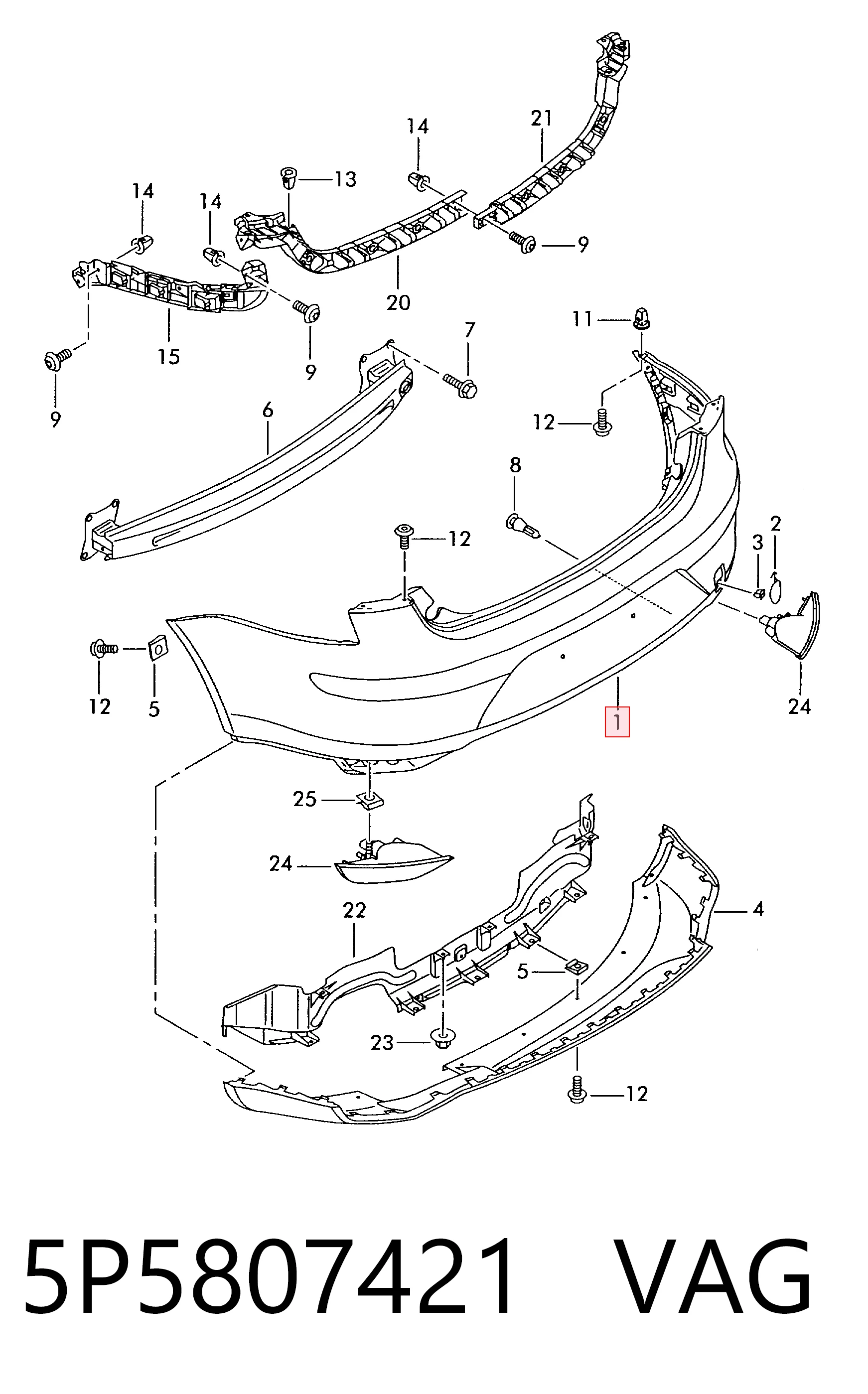 Zderzak tylny Seat Toledo III minivan (5P2) (2004 - 2009) cena, od 230,28 USD