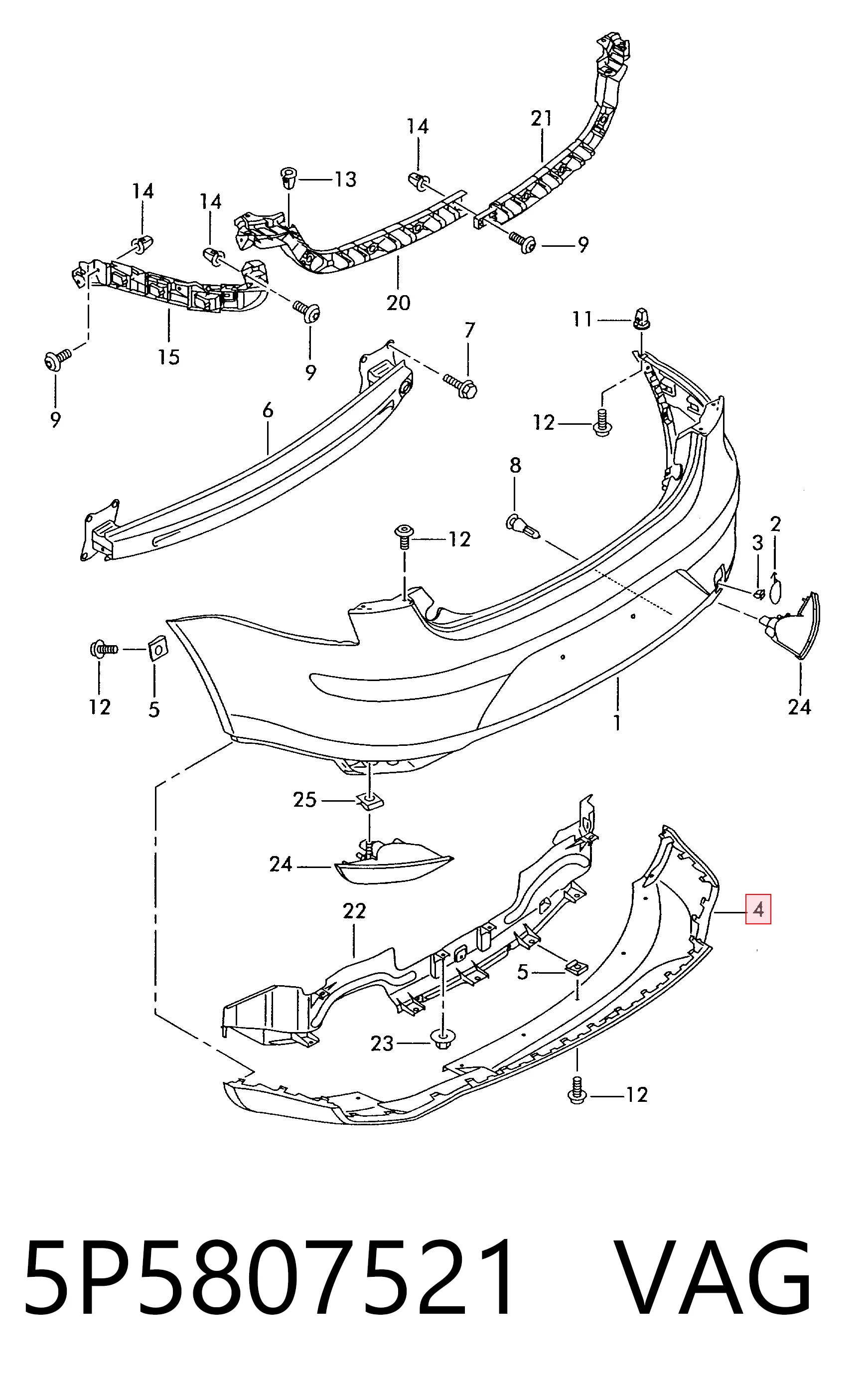 Do koszyka Zderzak tylny Seat Toledo III 5P2
