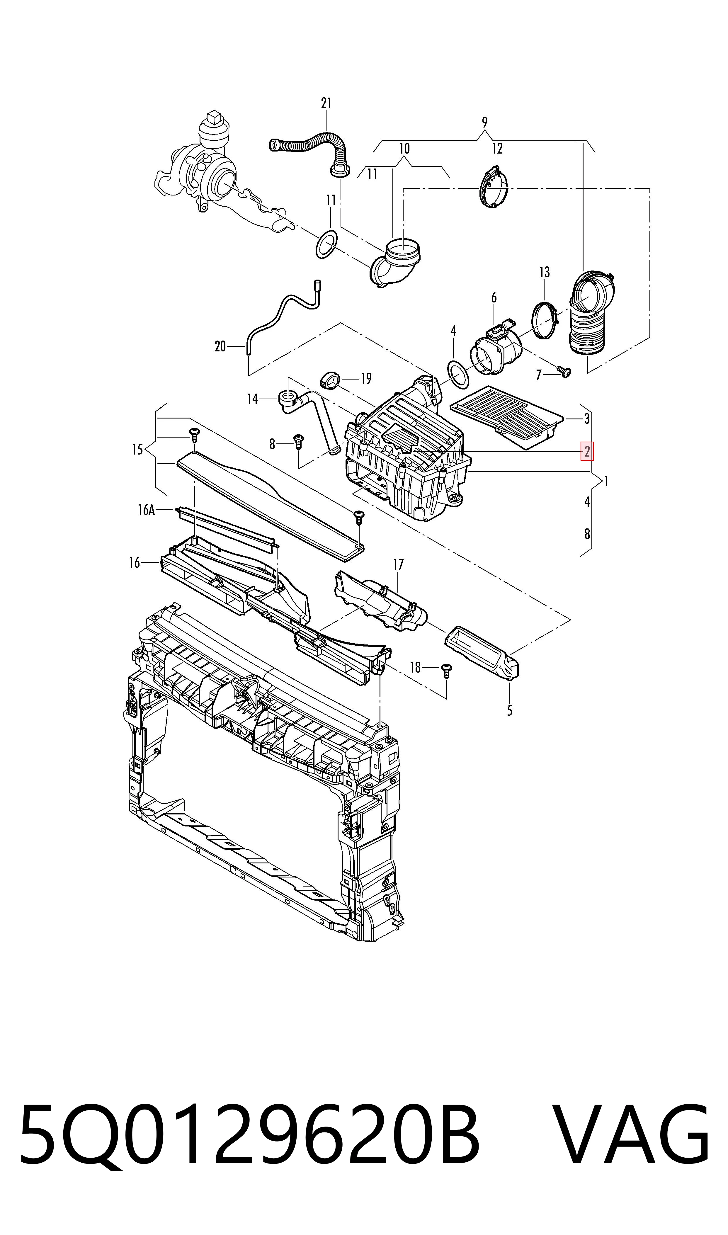 5Q0129620B VAG Filtr powietrza